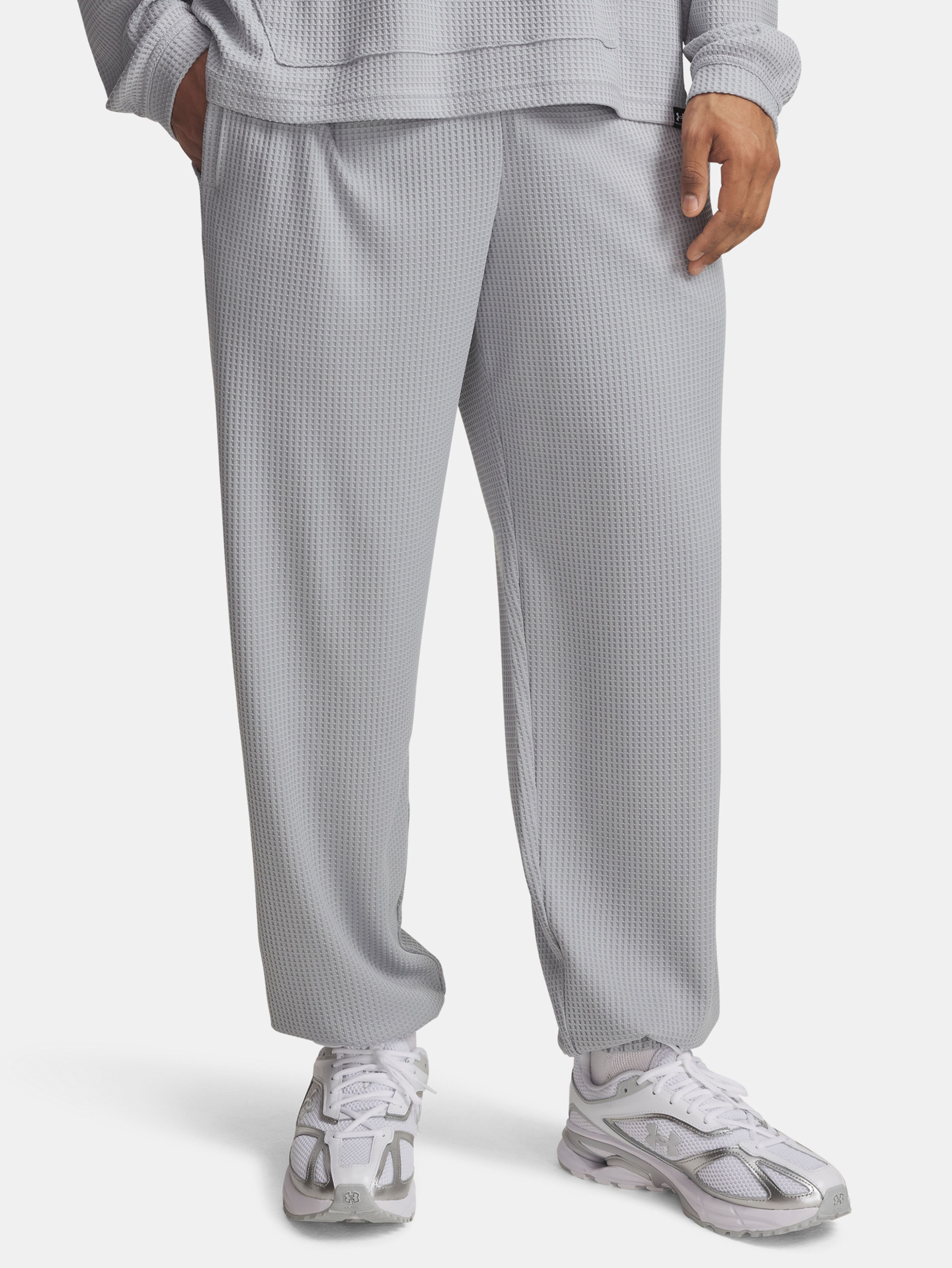 Pánské tepláky Under Armour UA Rival Waffle Jogger-GRY