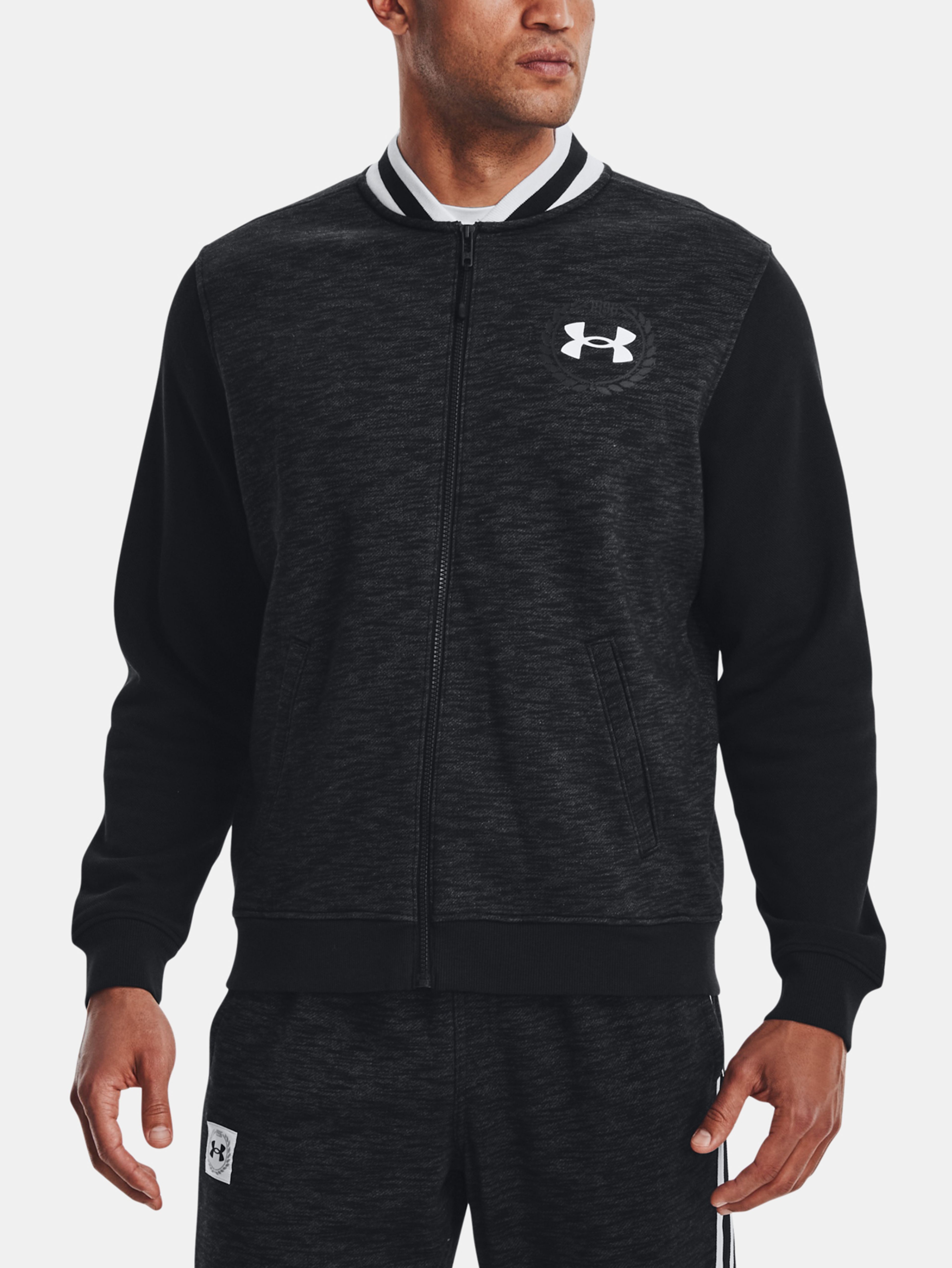 Pánska mikina Under Armour UA Essential Heritage Flc FZ