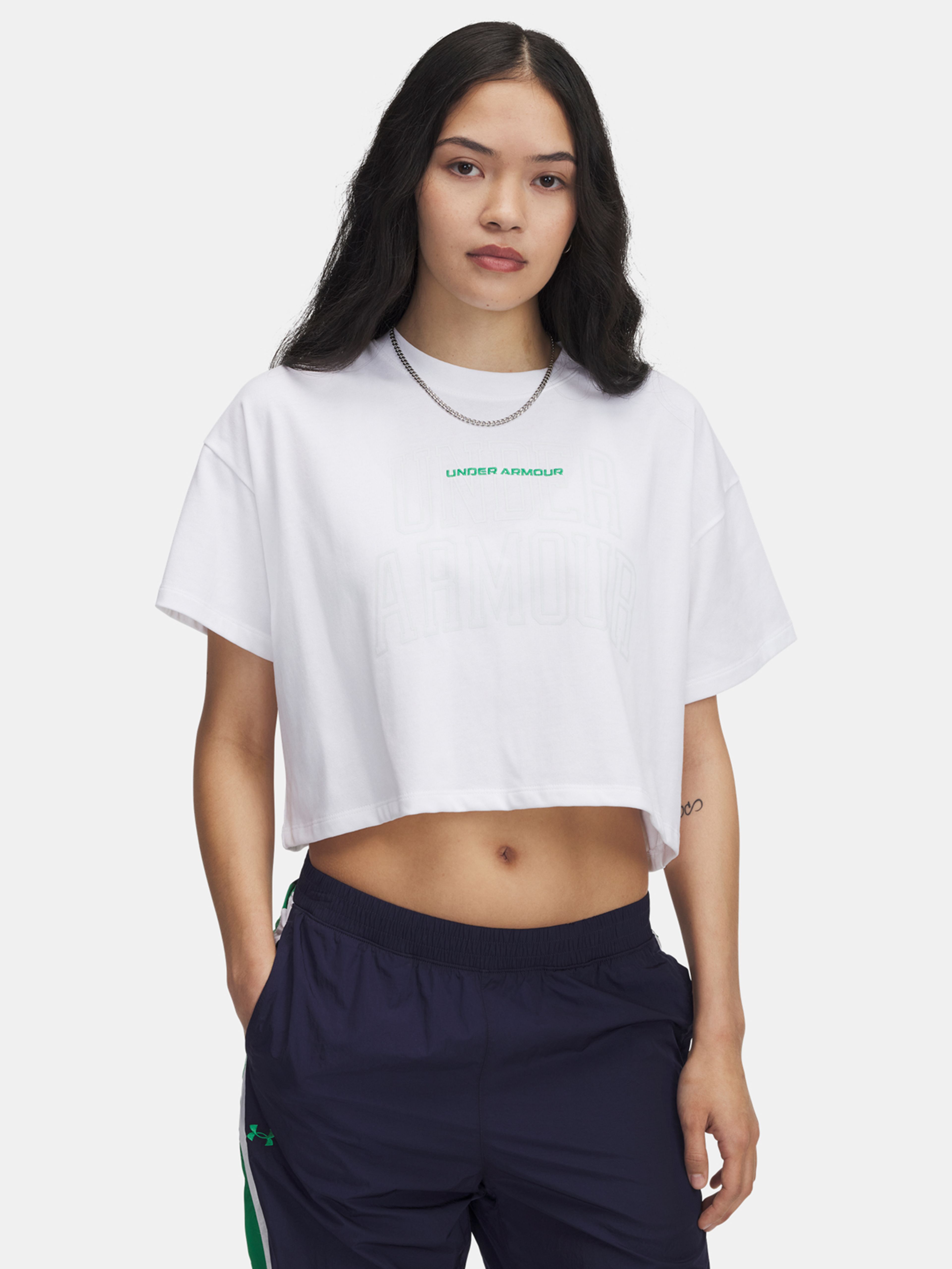 Női póló Under Armour UA W VARSITY MIX HW SS CROP