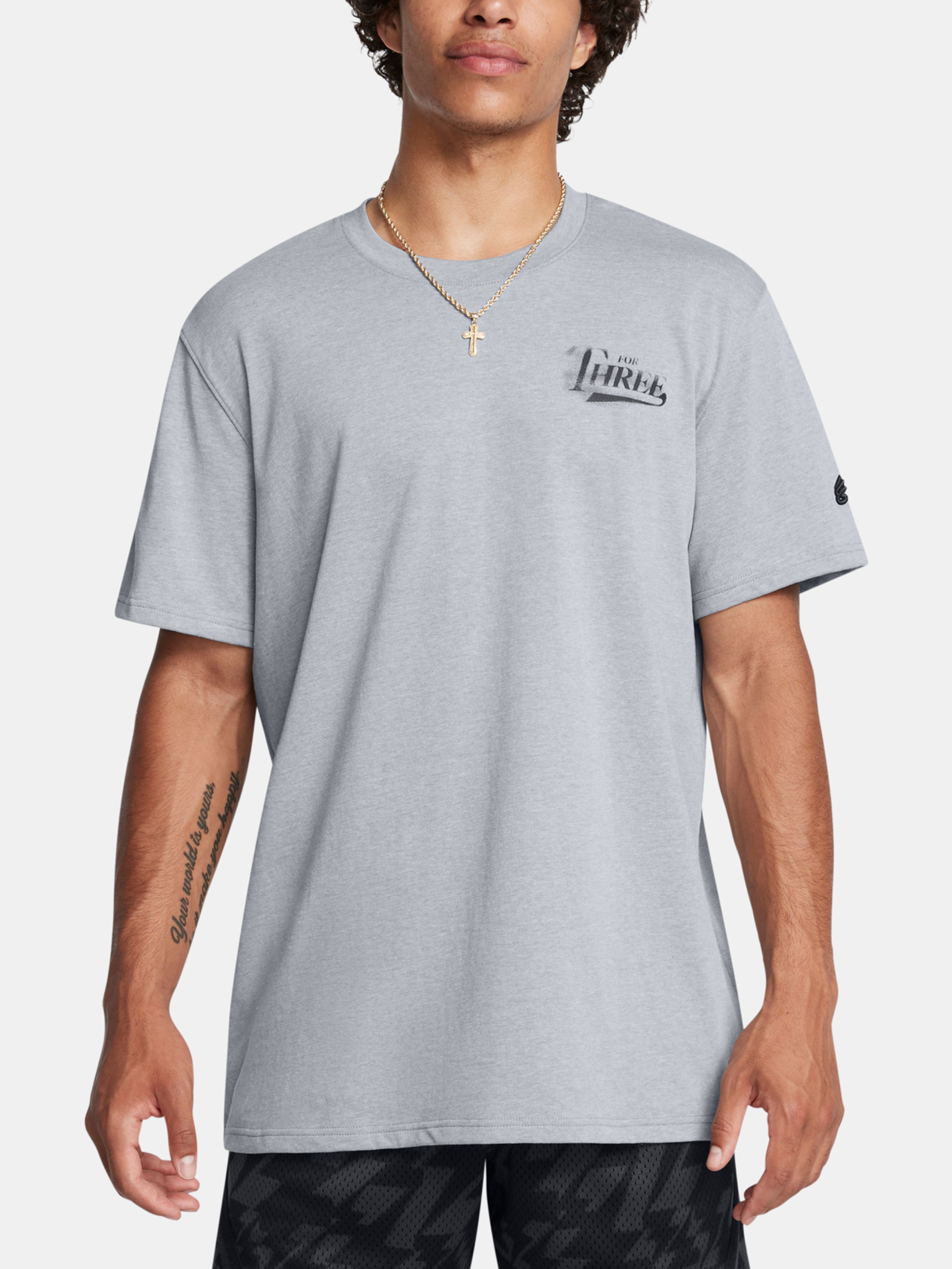 Moška majica Under Armour Curry HW Verbiage Tee 2-GRY