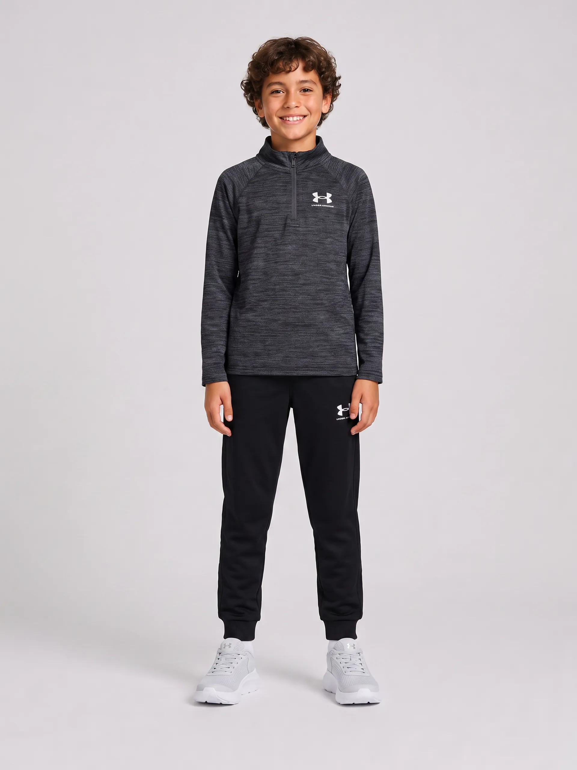 Zēnu komplekts Under Armour UA TWIST 1/4 ZIP TECH SET-GRY - 001