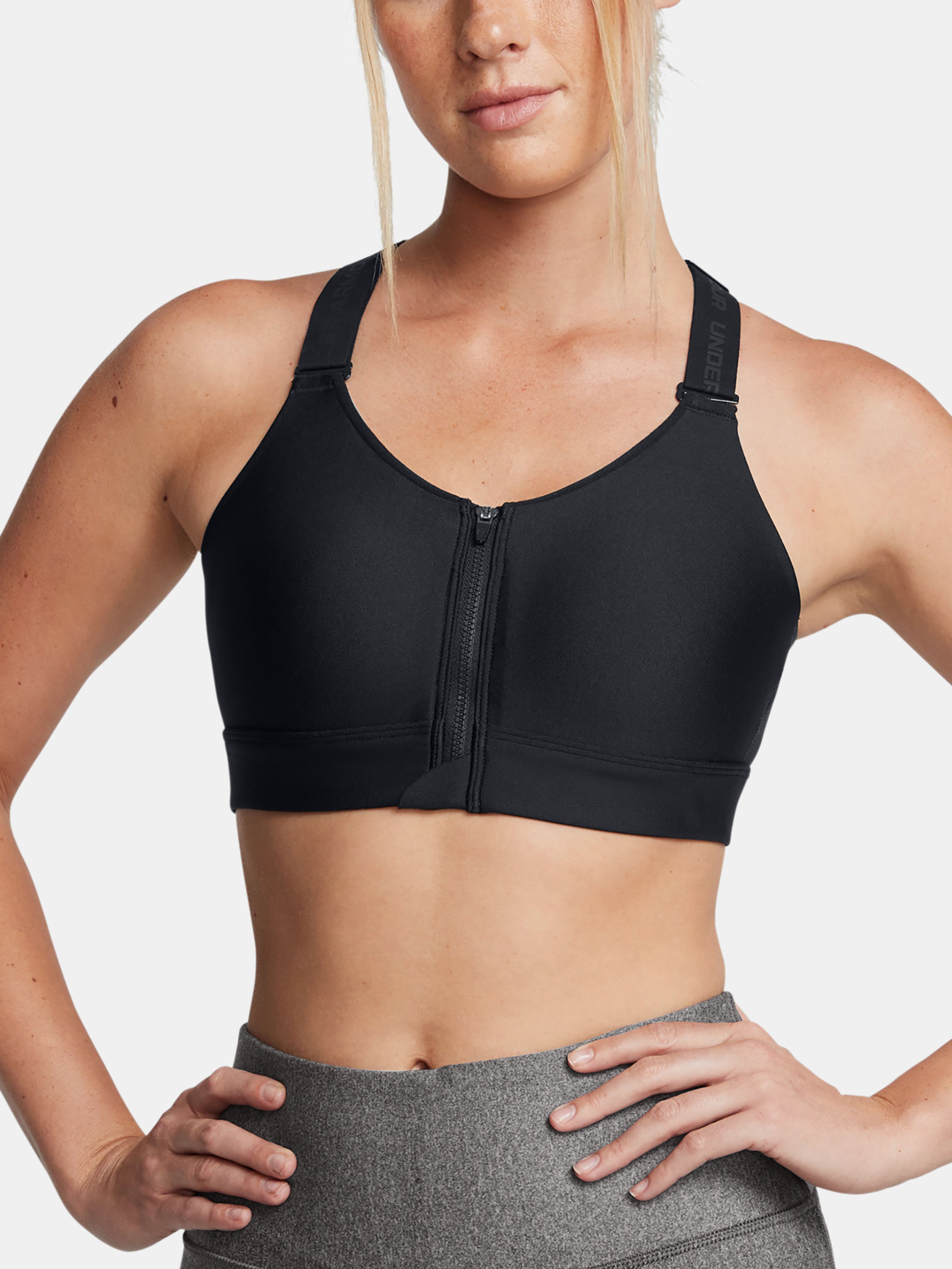 Ženski nedrček  Under Armour UA Infinity High Zip 2.0 Bra-BLK