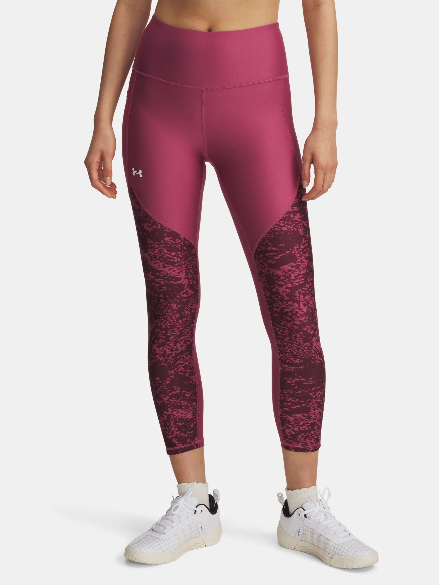 Dámske legíny Under Armour Tech Print Panel Ankle Leg-RED | underarmour.sk
