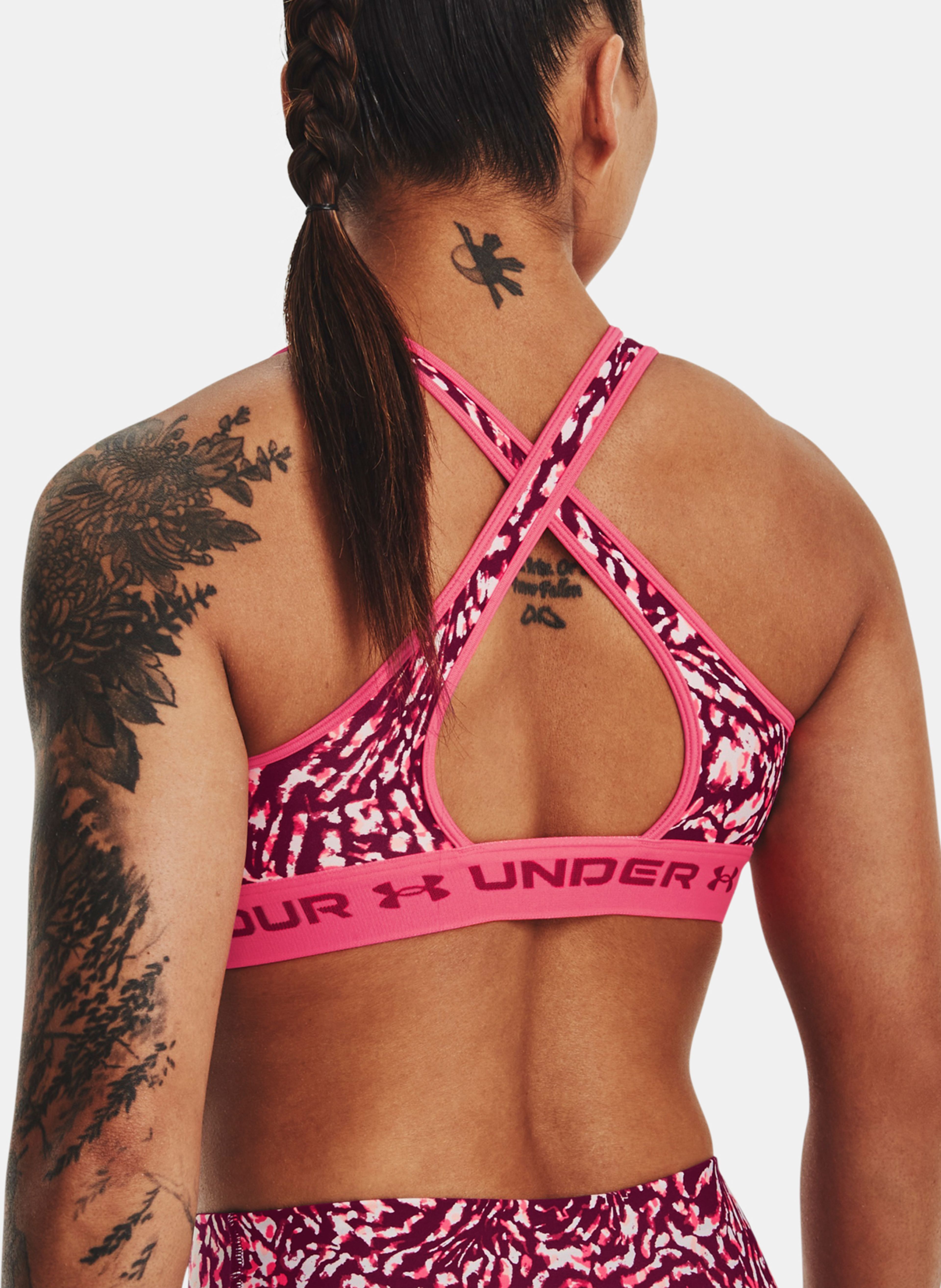 Dámská podprsenka Under Armour UA Crossback Mid Print - 002