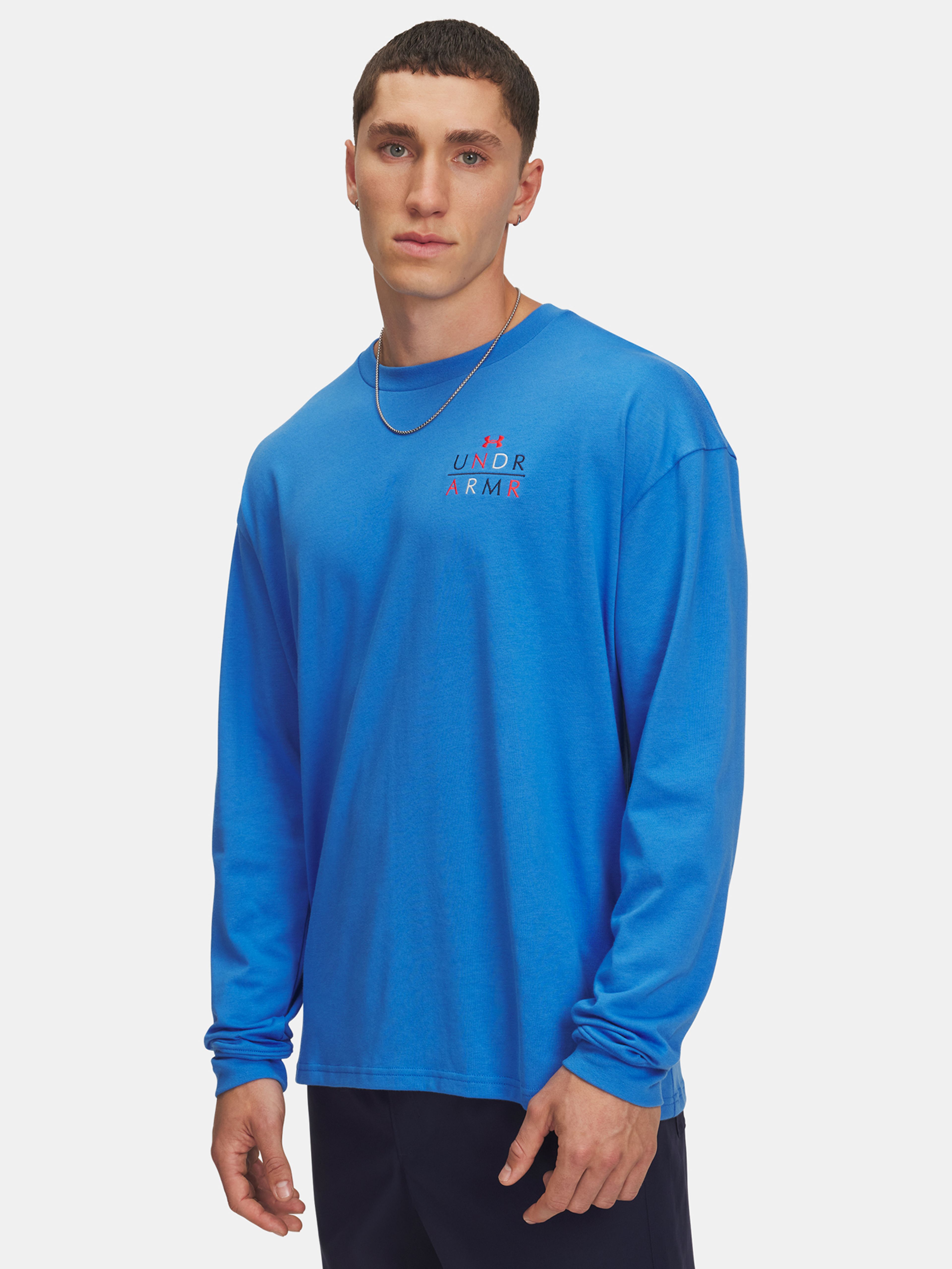 Vyriški marškinėliai Under Armour UA HWT MODERN SPORT OS LS-BLU