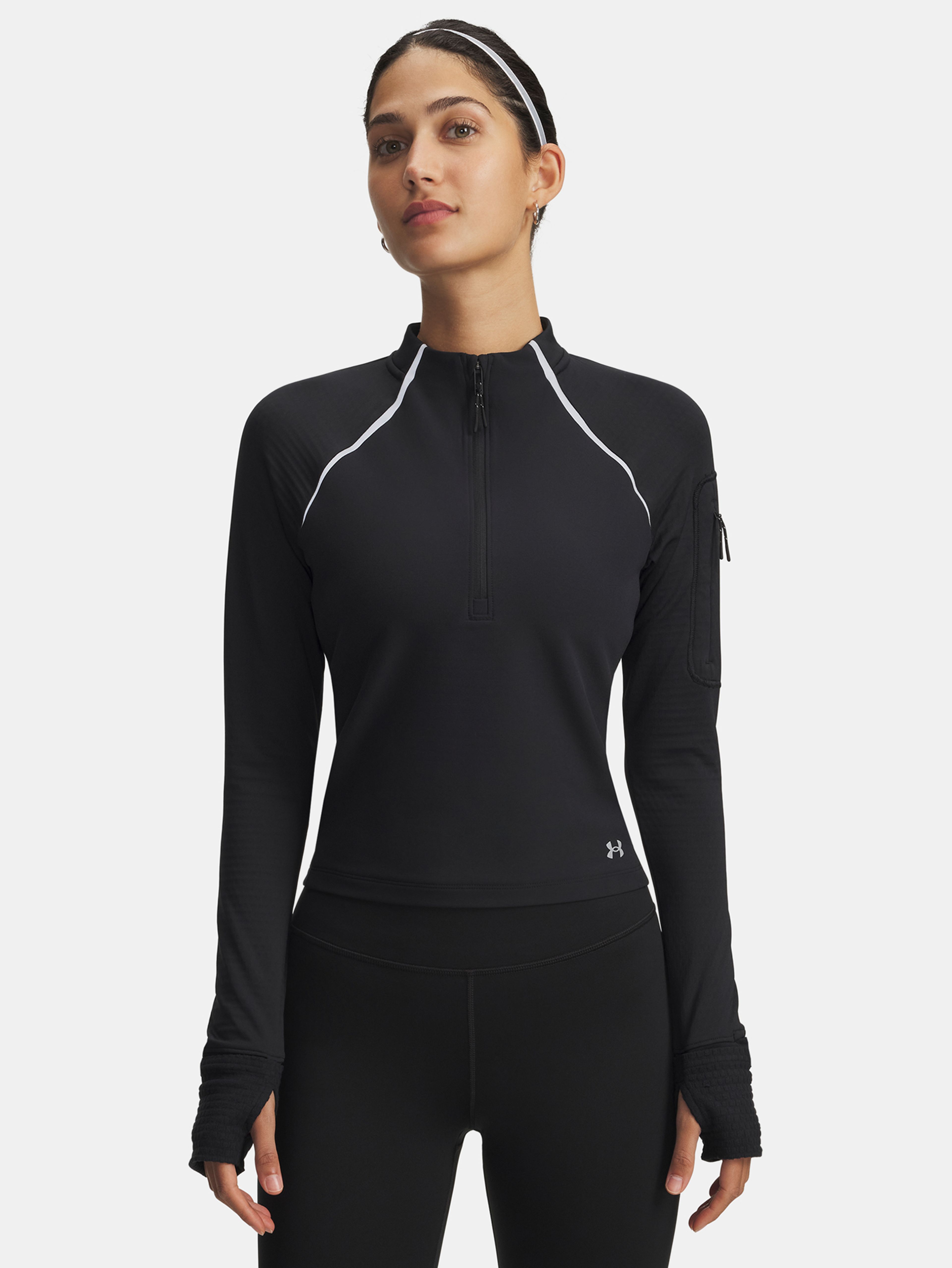 Dámske tričko Under Armour UA Velociti Pro CW Half Zip-BLK