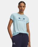 Naiste t-särk Under Armour UA Tech Branded SSC-Sinine - 001