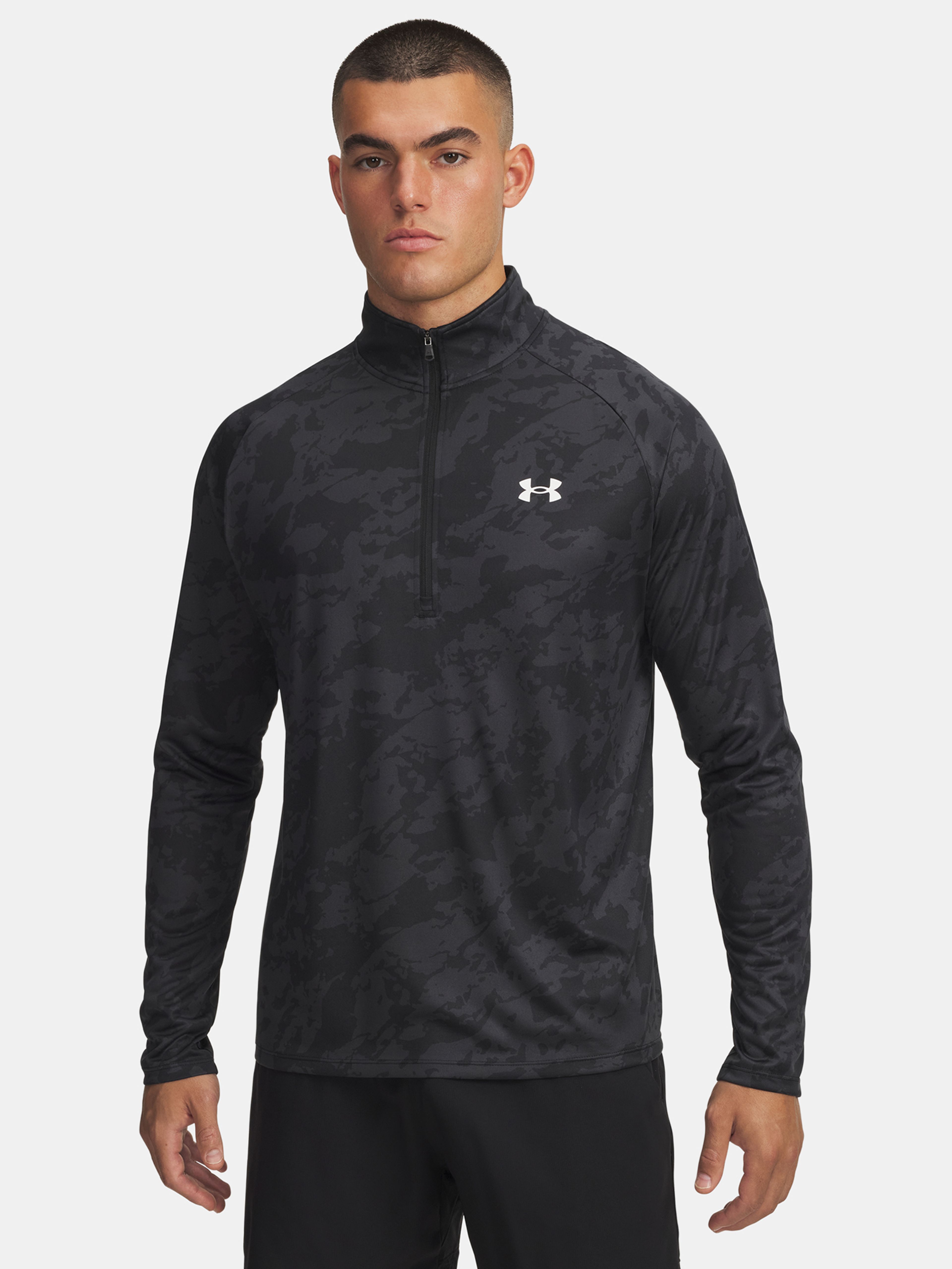 Férfi póló Under Armour UA Tech 2.0 1/2 Zip-BLK