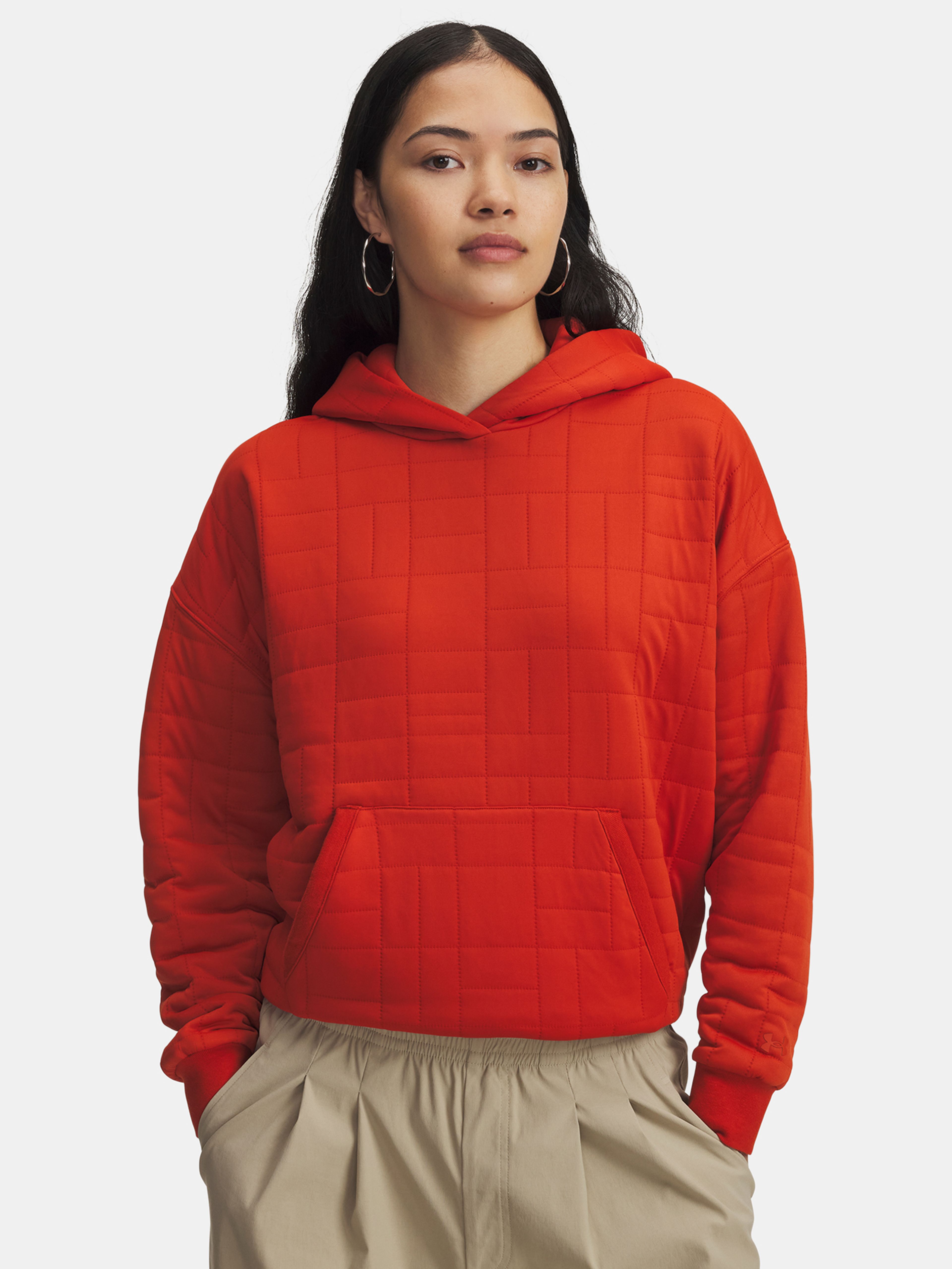 Ženski pulover Under Armour Unstoppable Flc Txtr Hoodie-ORG