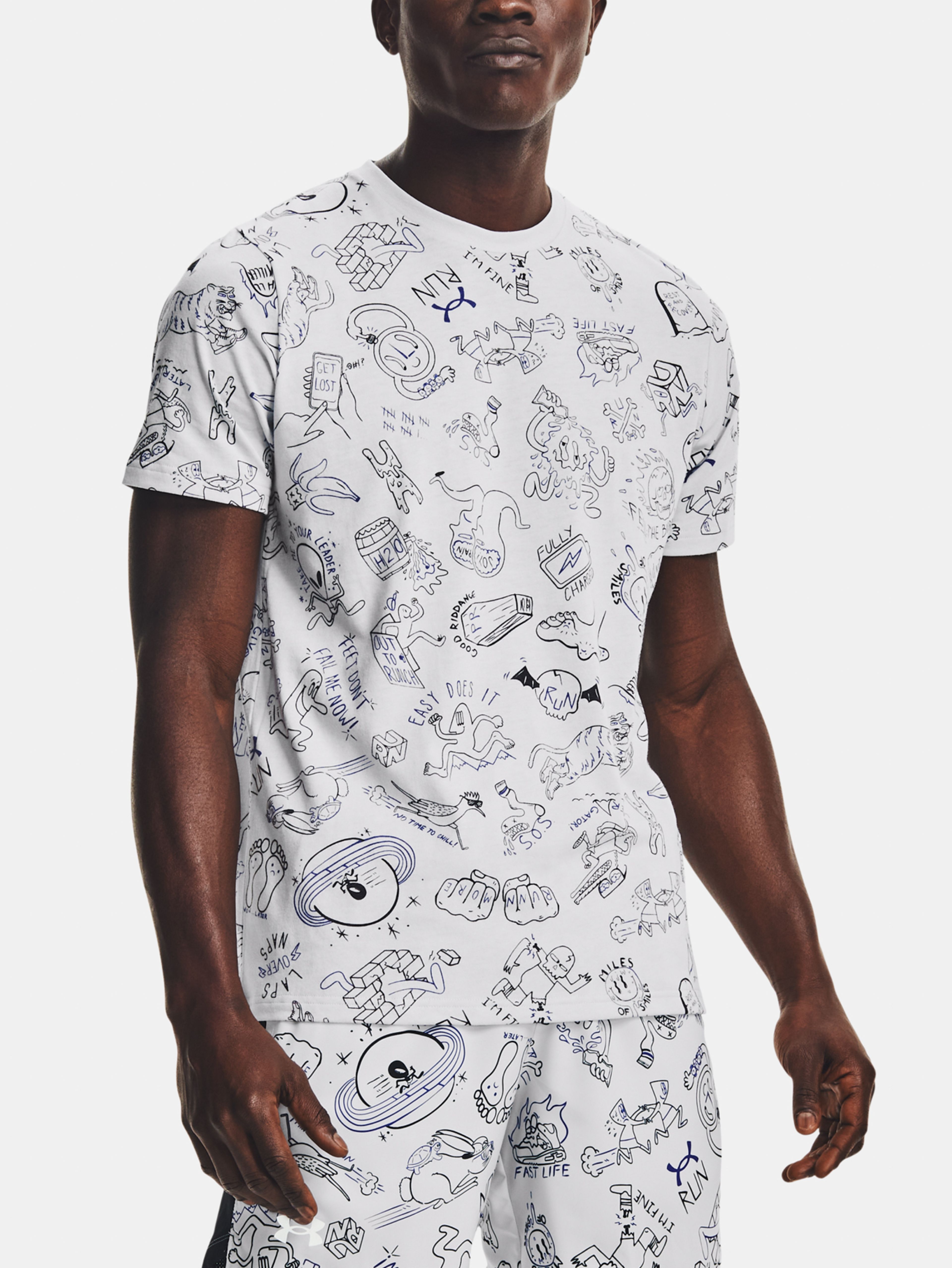 Meeste t-särk Under Armour Run Ur Face Off Print SS