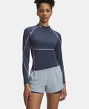 Sieviešu t-krekls Under Armour UA ColdGear Elite Mock-Pelēka - 001