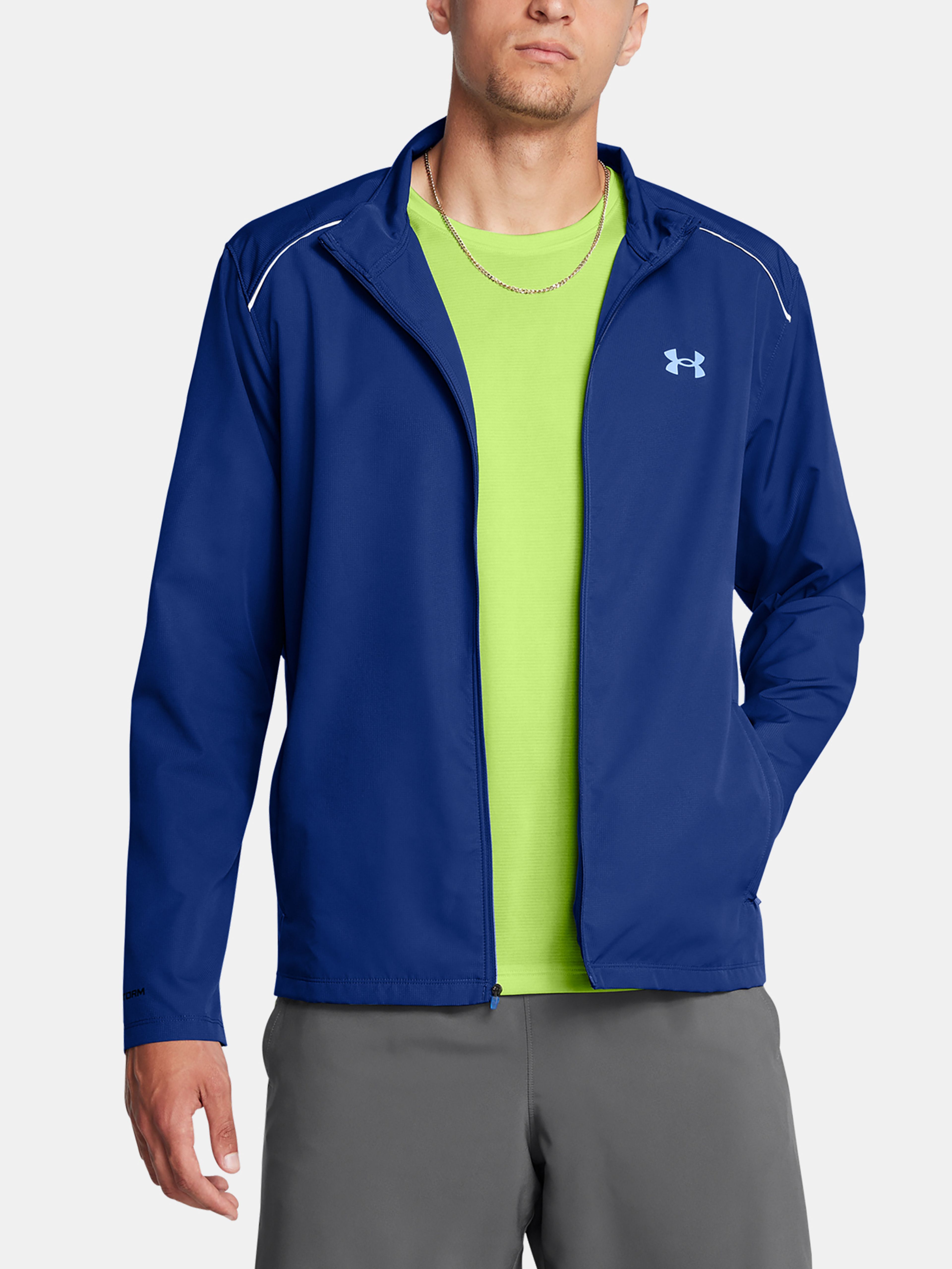 Pánska bunda Under Armour UA Launch Jacket-BLU