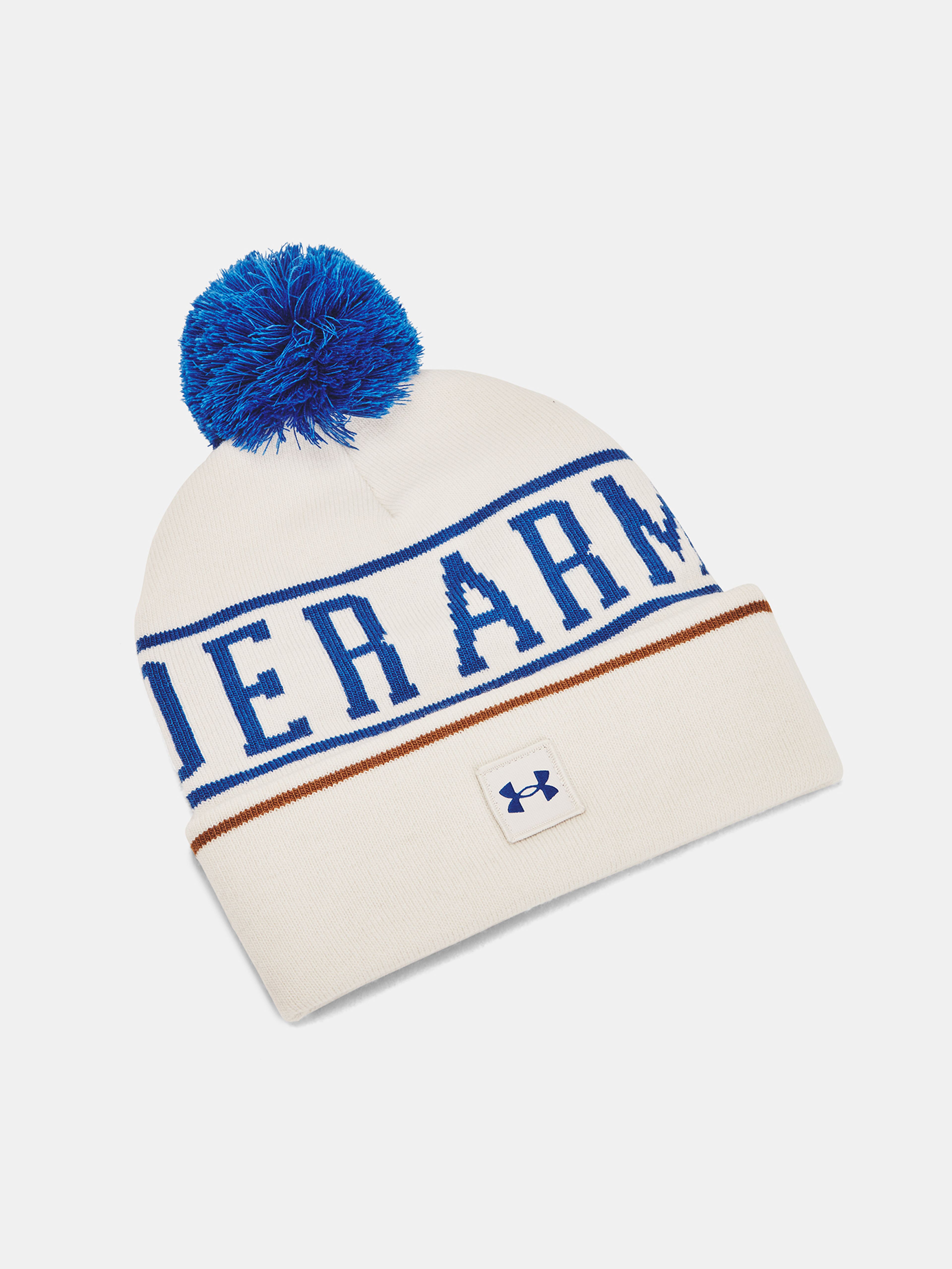 Férfi sapka Under Armour M Halftime Pom Beanie-WHT