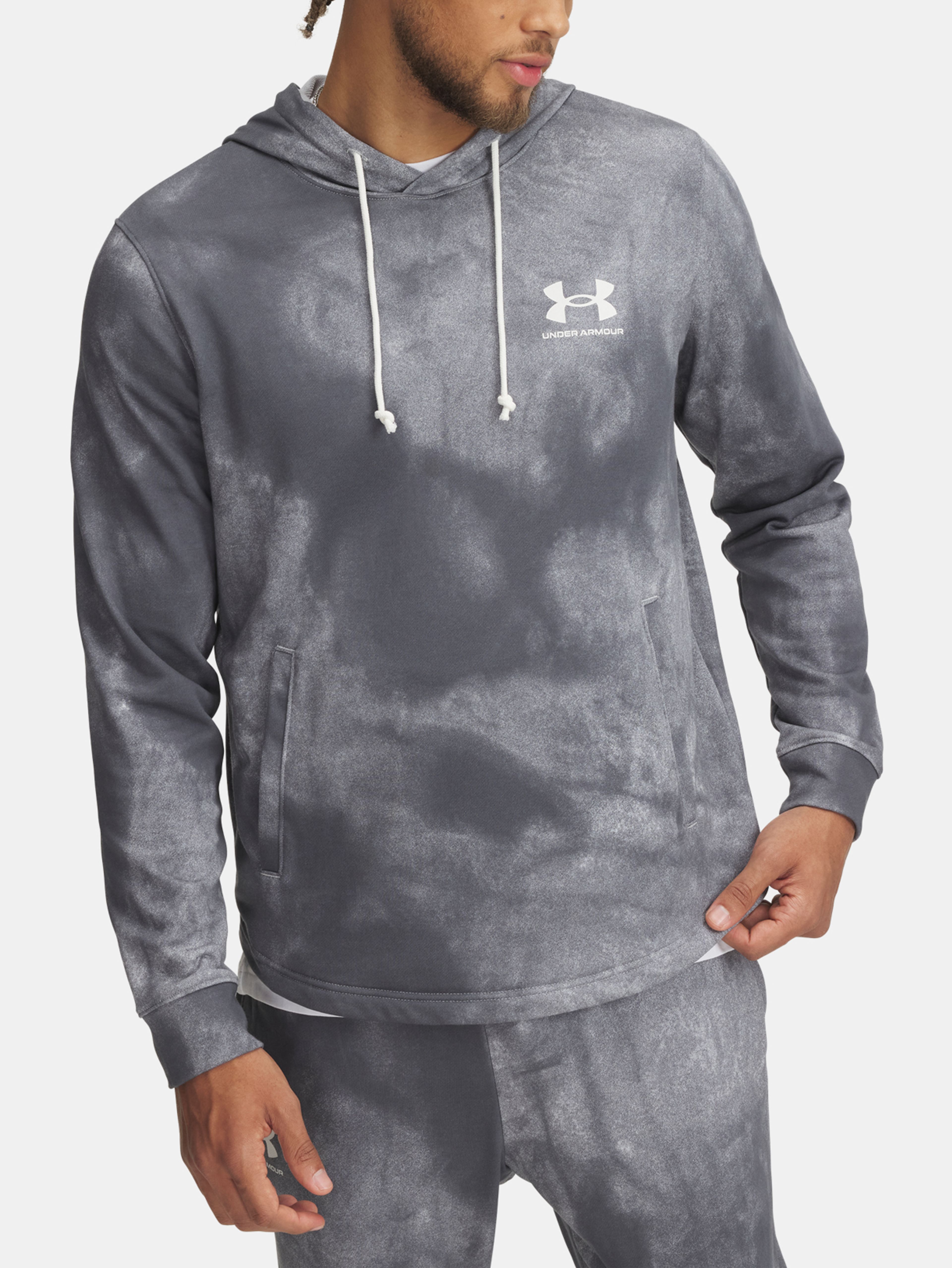 Pánská mikina Under Armour UA Rival Terry AOP Hood Q1