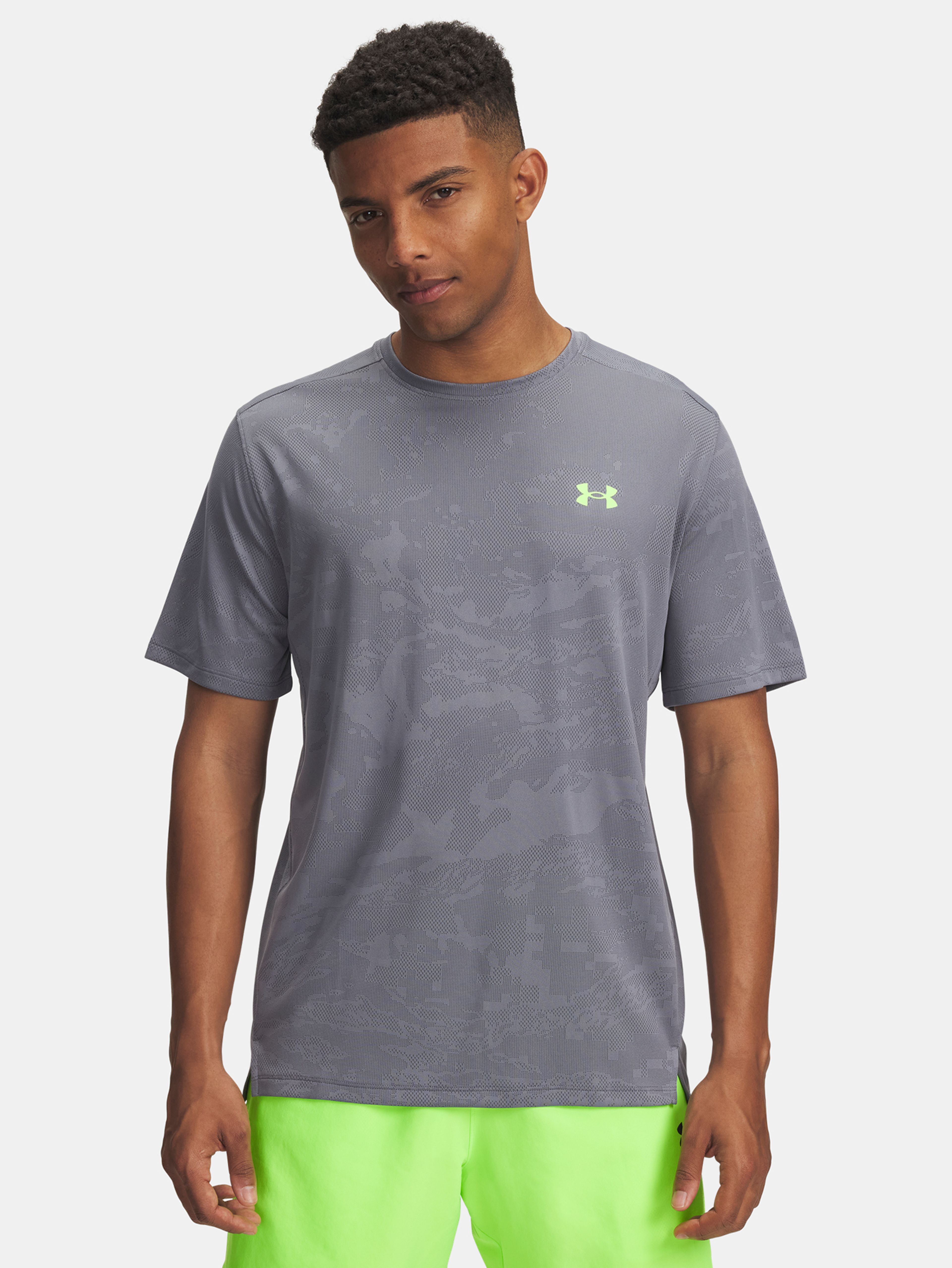 Férfi póló Under Armour UA Tech Vent Jacquard SS-GRY