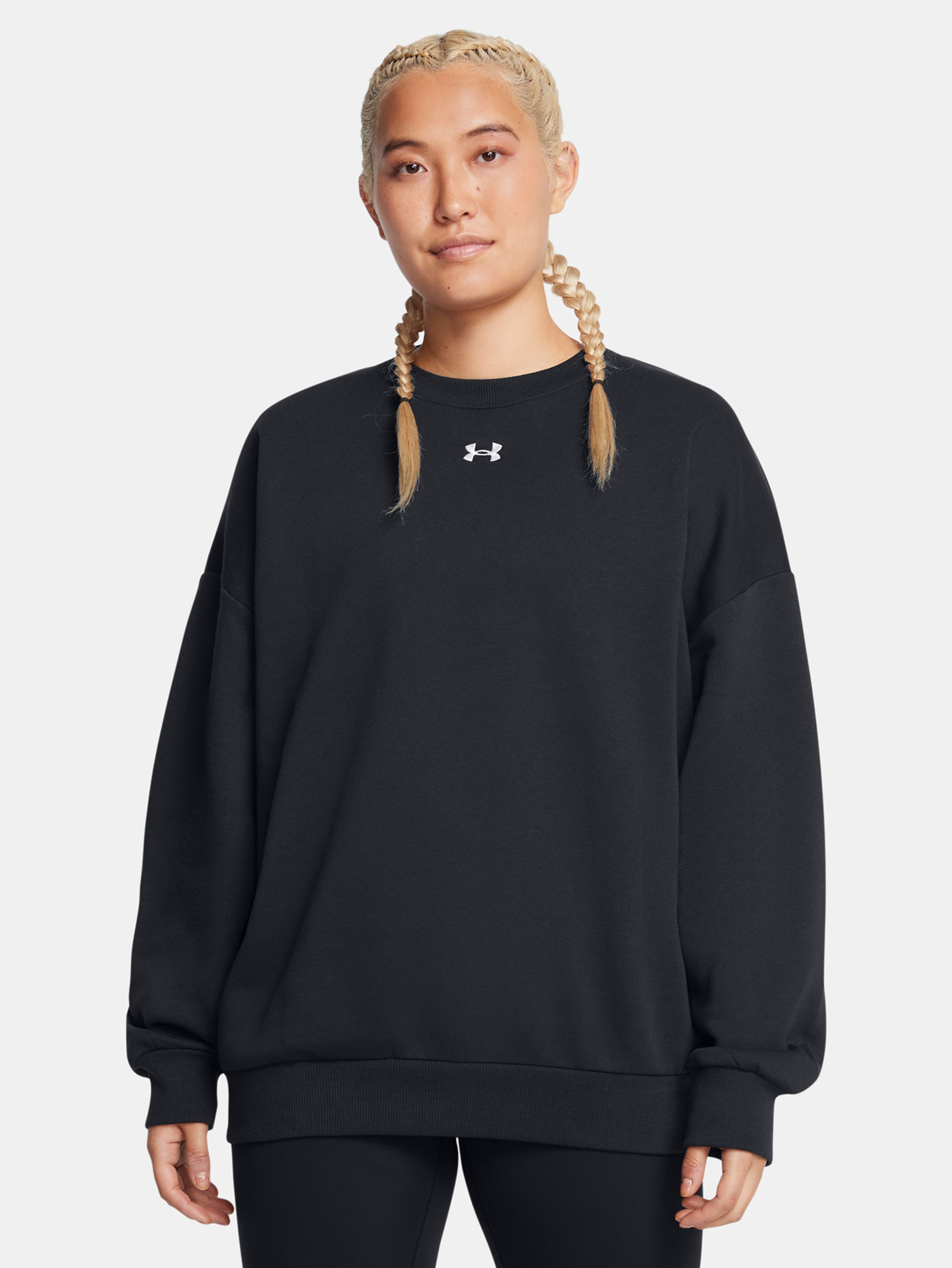 Női felső Under Armour Rival Fleece OS Crew-BLK