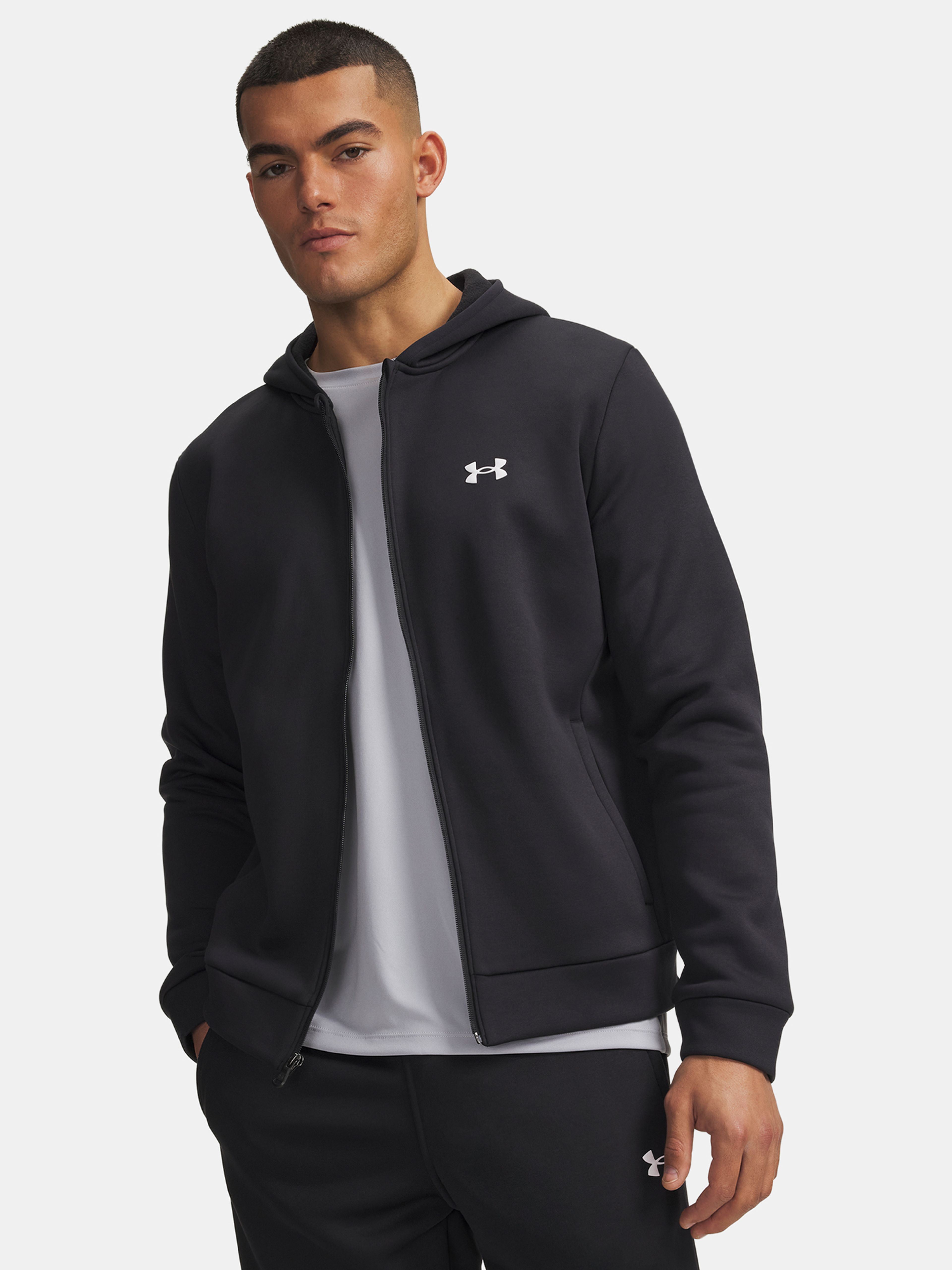 Meeste dressipluus Under Armour UA Armour Fleece FZ Hoodie - 001