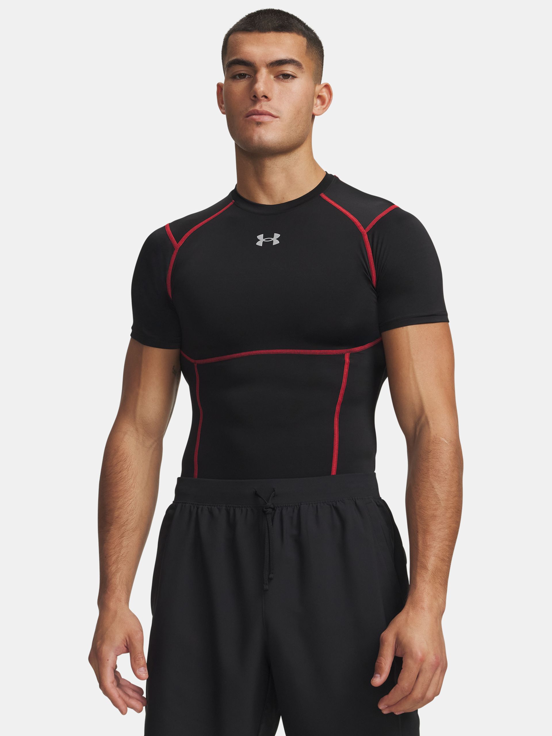 Férfi póló Under Armour UA HG Elite Comp SS - 001