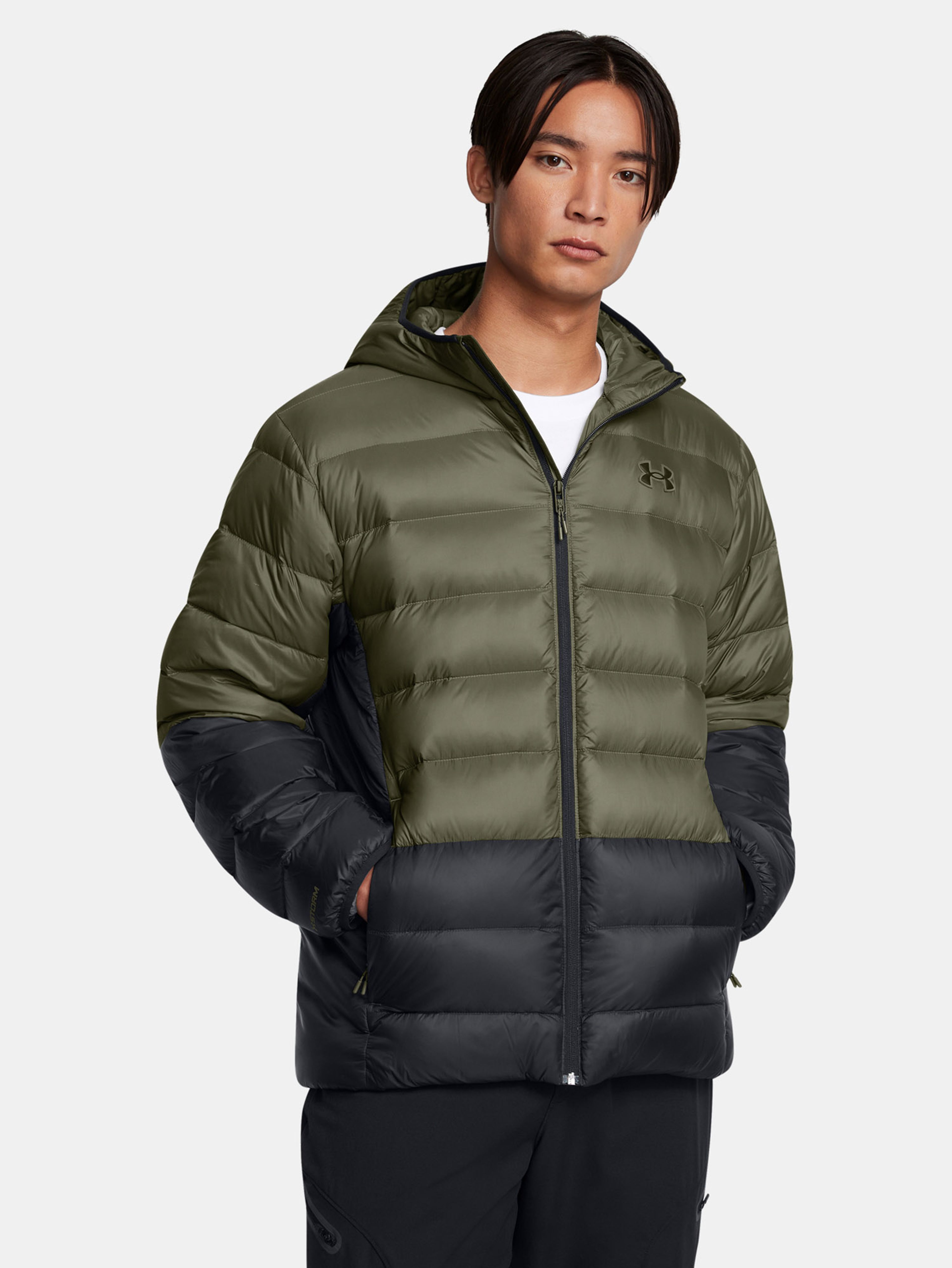 Pánska bunda Under Armour LEGEND DOWN HOODED JACKET-GRN