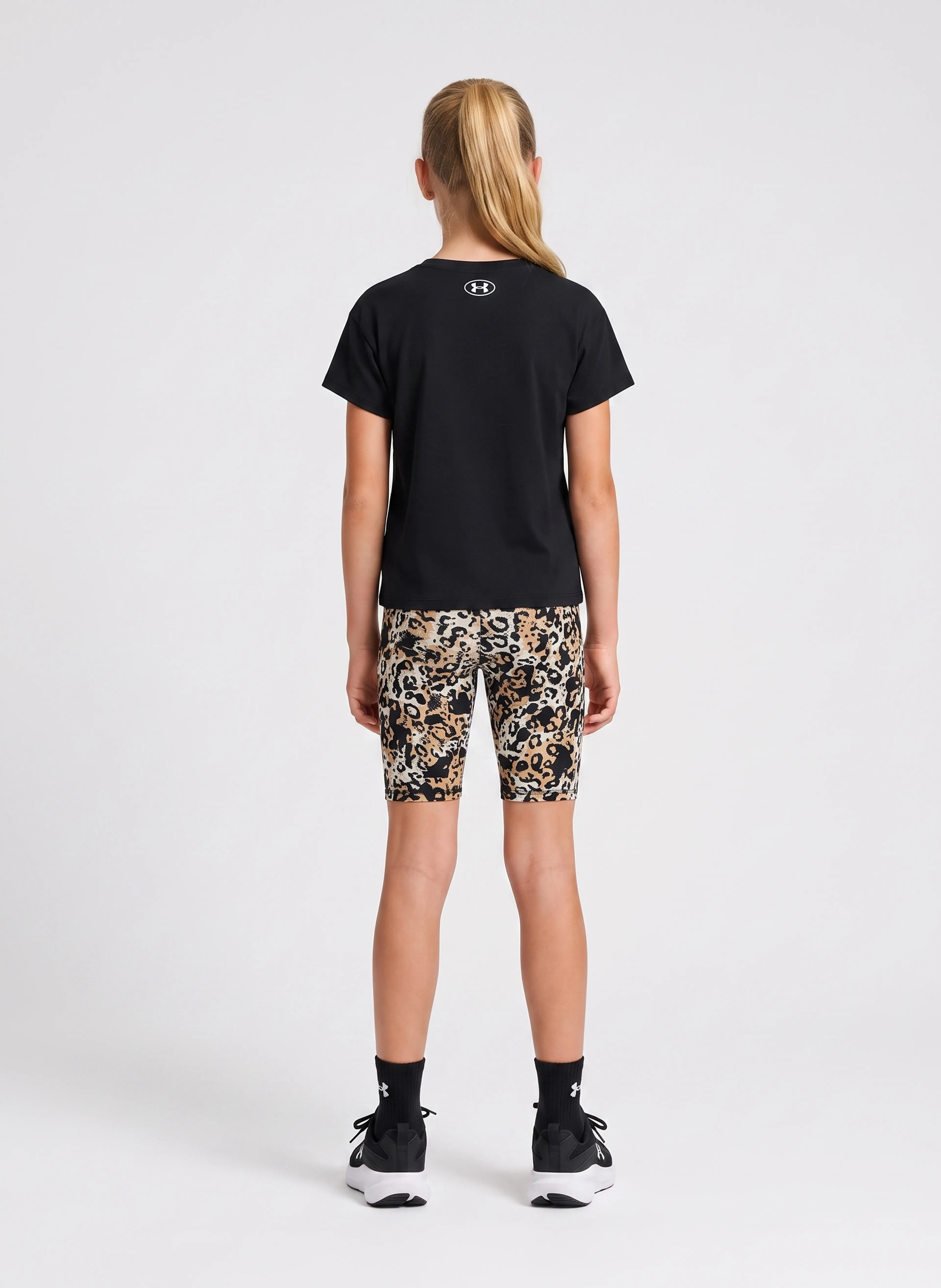 Dívčí set Under Armour UA PRINTED BIKE SHORT SET-BLK - 004