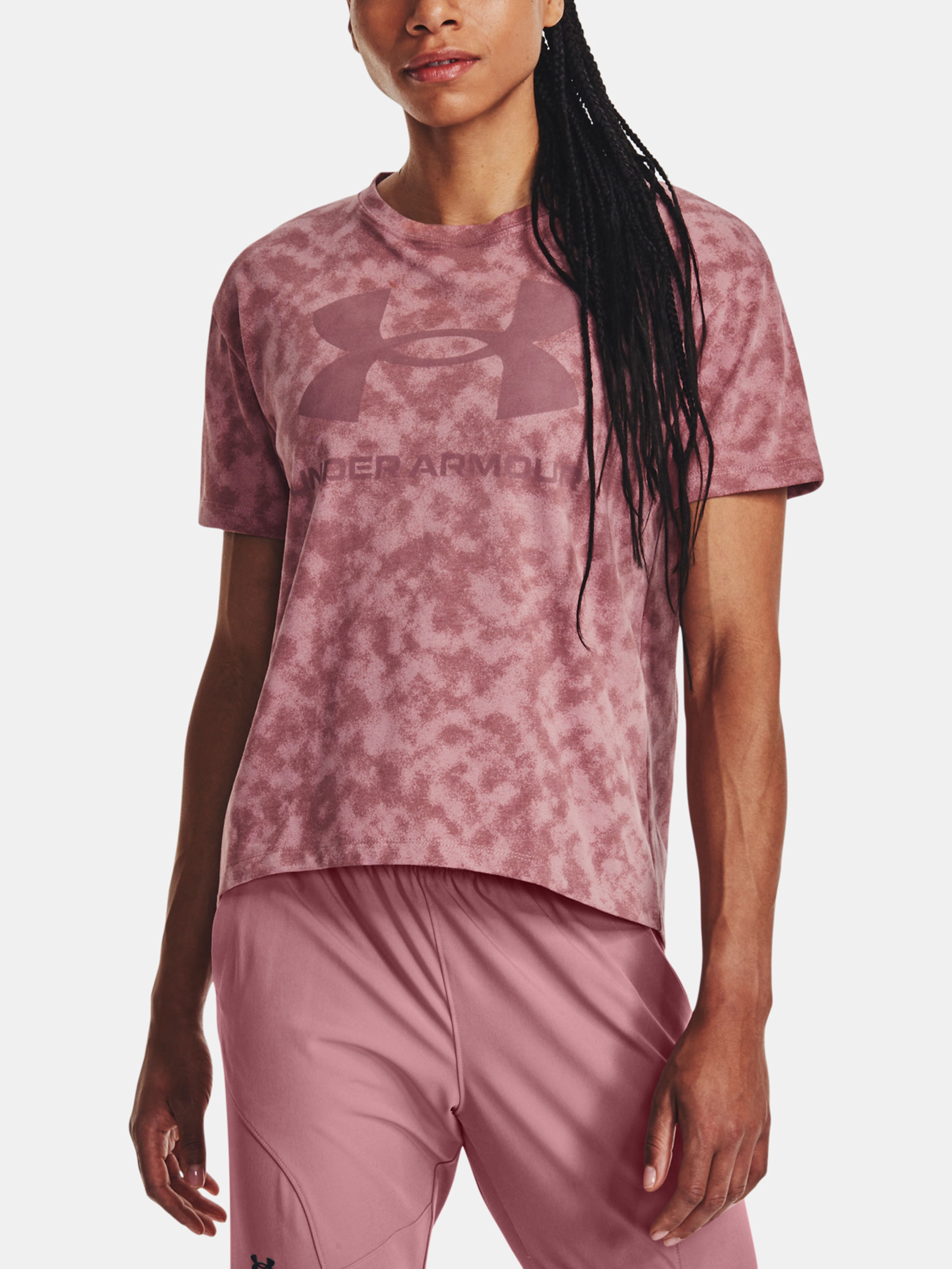 Női póló Under Armour UA LOGO AOP HEAVYWEIGHT SS