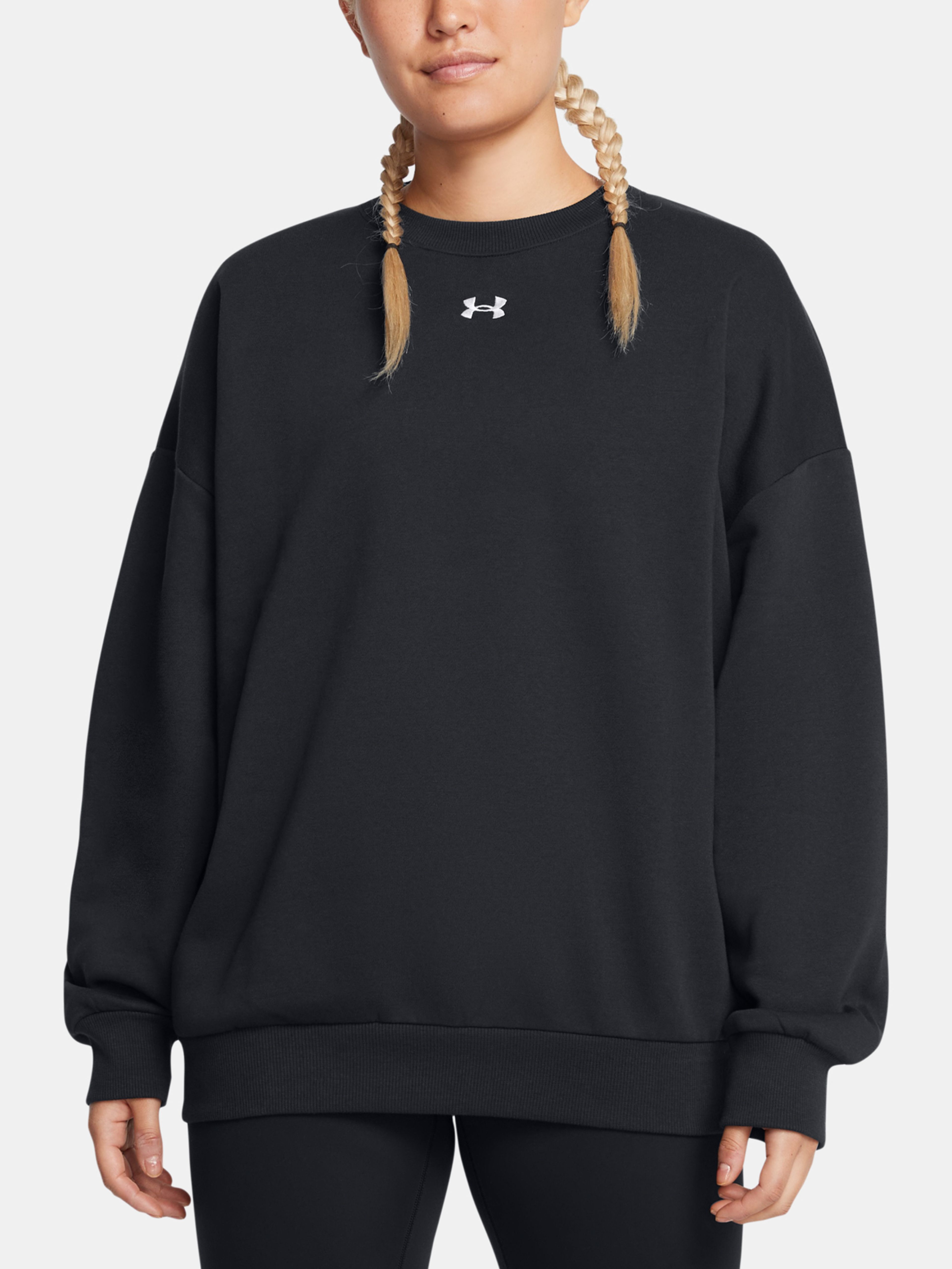 Női felső Under Armour Rival Fleece OS Crew-BLK