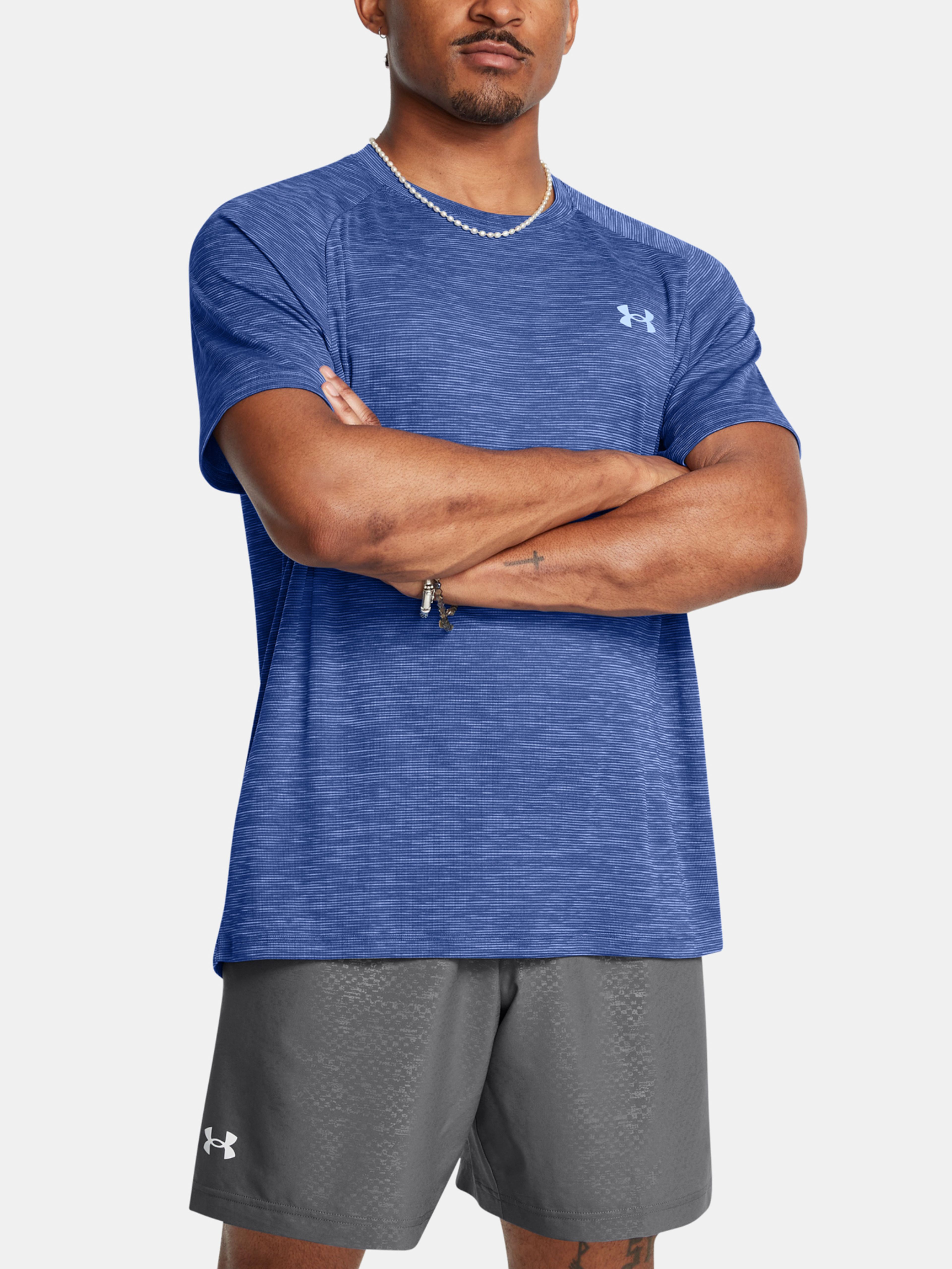 Férfi póló Under Armour UA Tech Textured SS-BLU