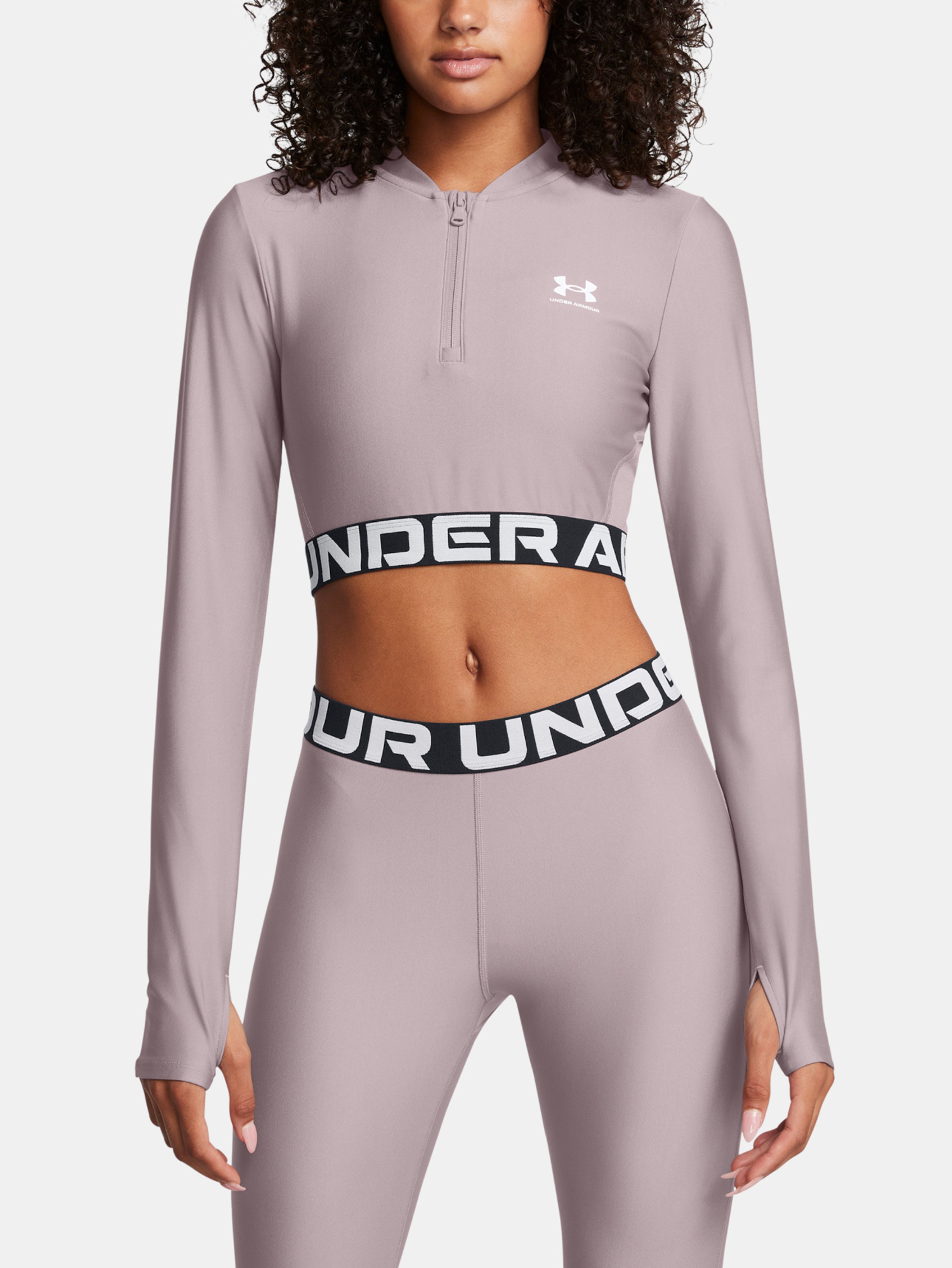 Női póló Under Armour HeatGear Rib 1/4 Zip LS