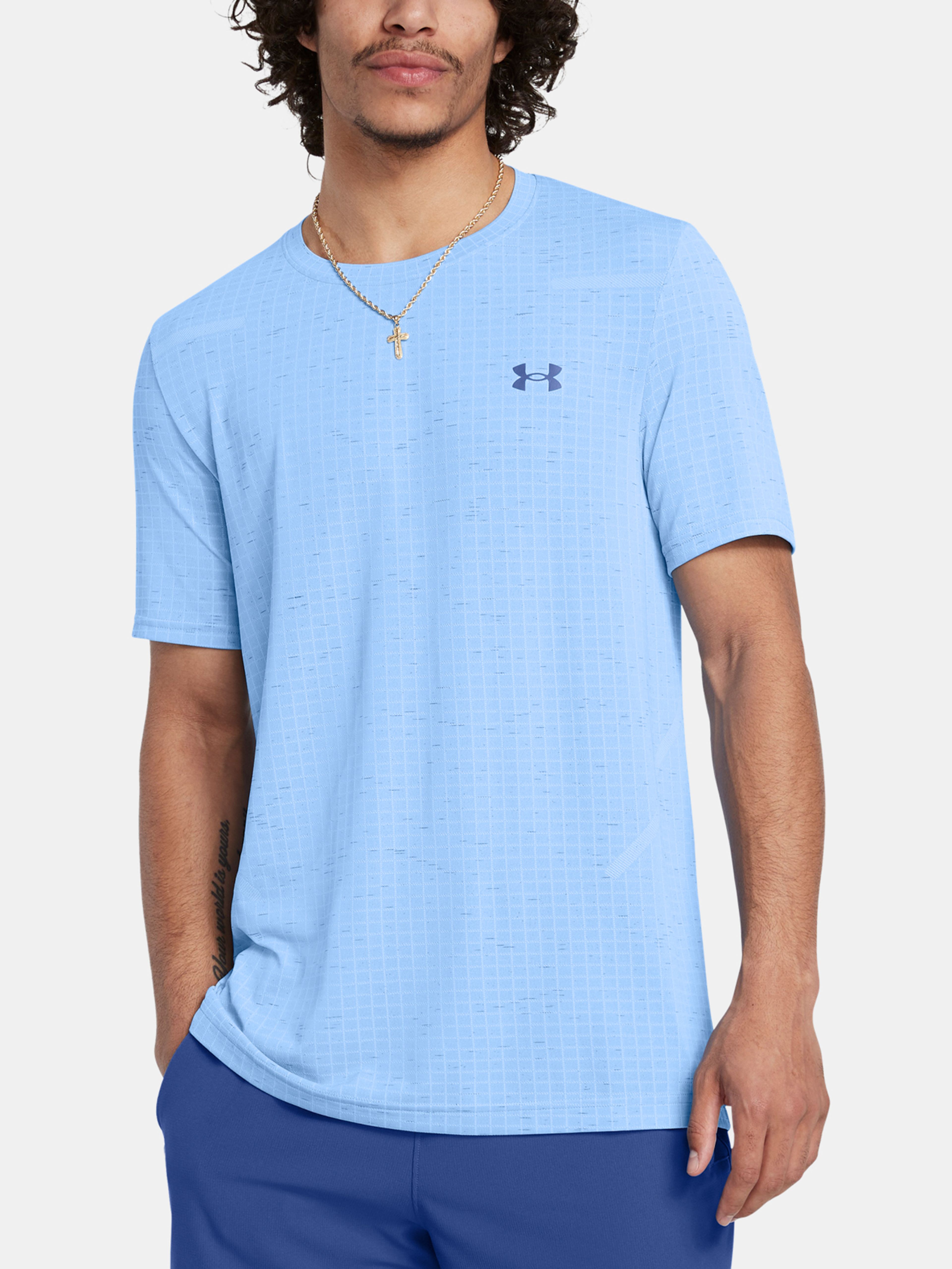 Moška majica Under Armour Vanish Seamless Grid SS-BLU