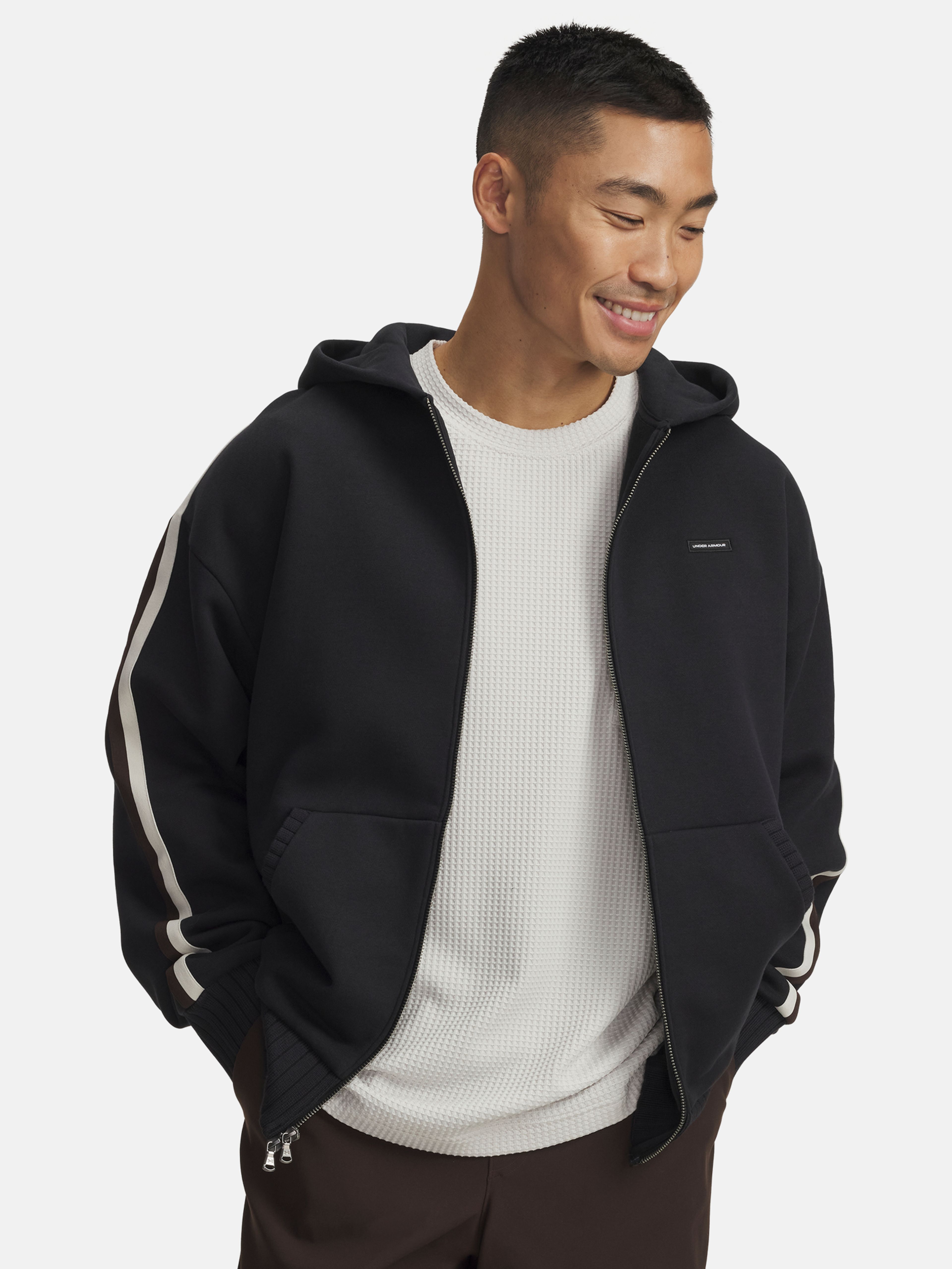 Moški pulover  Under Armour UA Icon Heavy Rib FZ-BLK