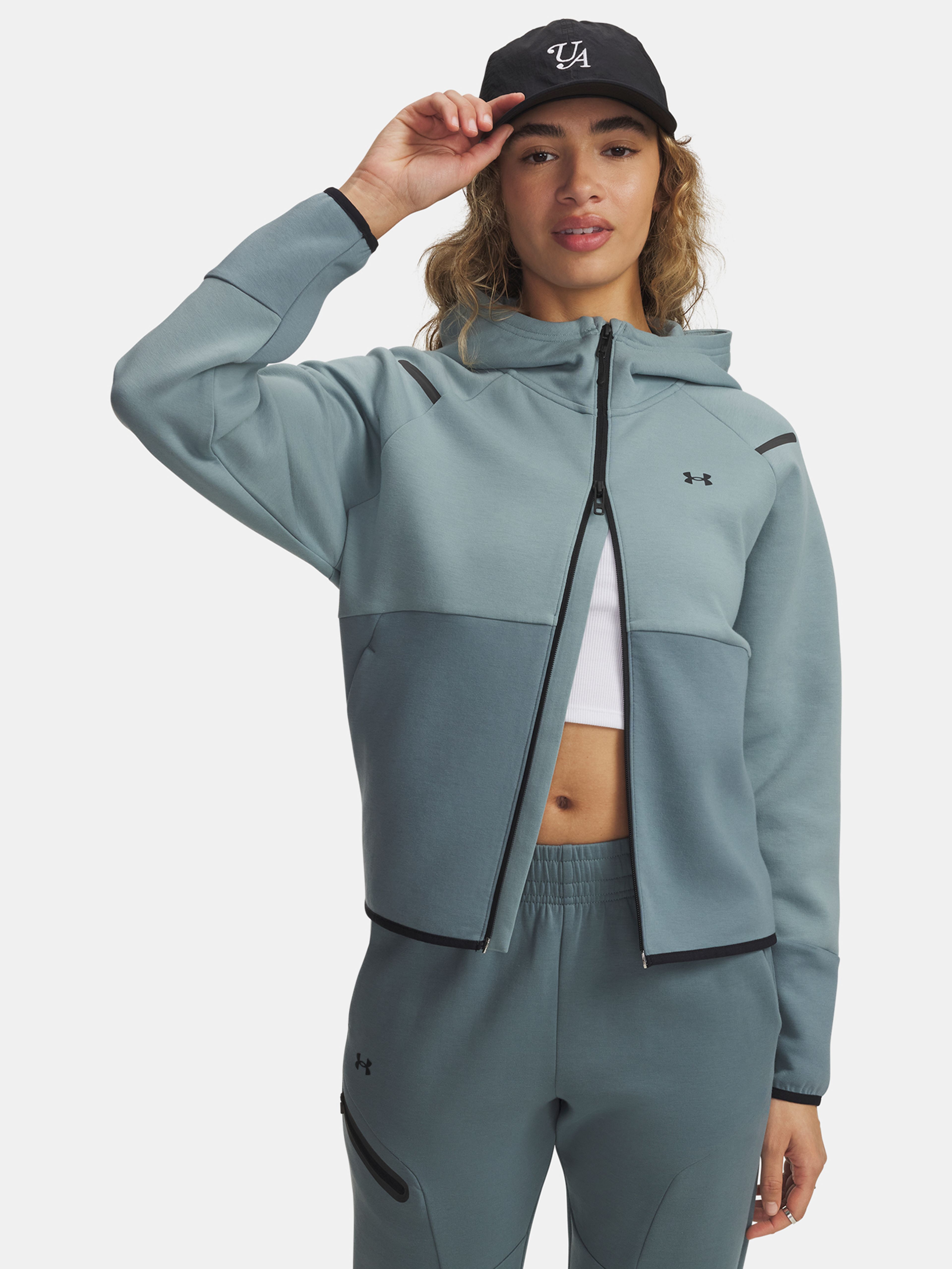 Naiste dressipluus Under Armour Unstoppable Fleece FZ-GRN