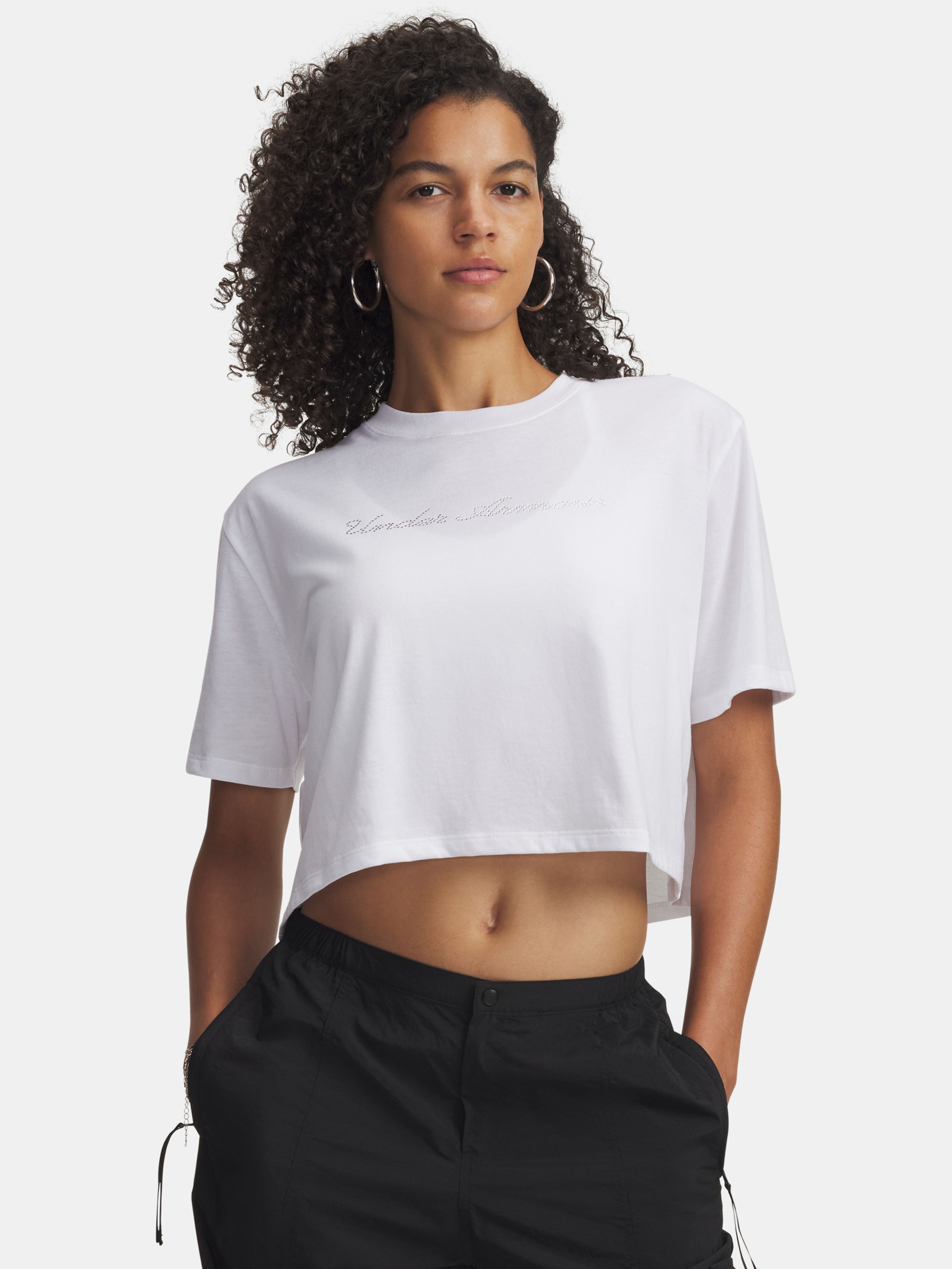 Naiste t-särk Under Armour UA W WM CROP SS-WHT