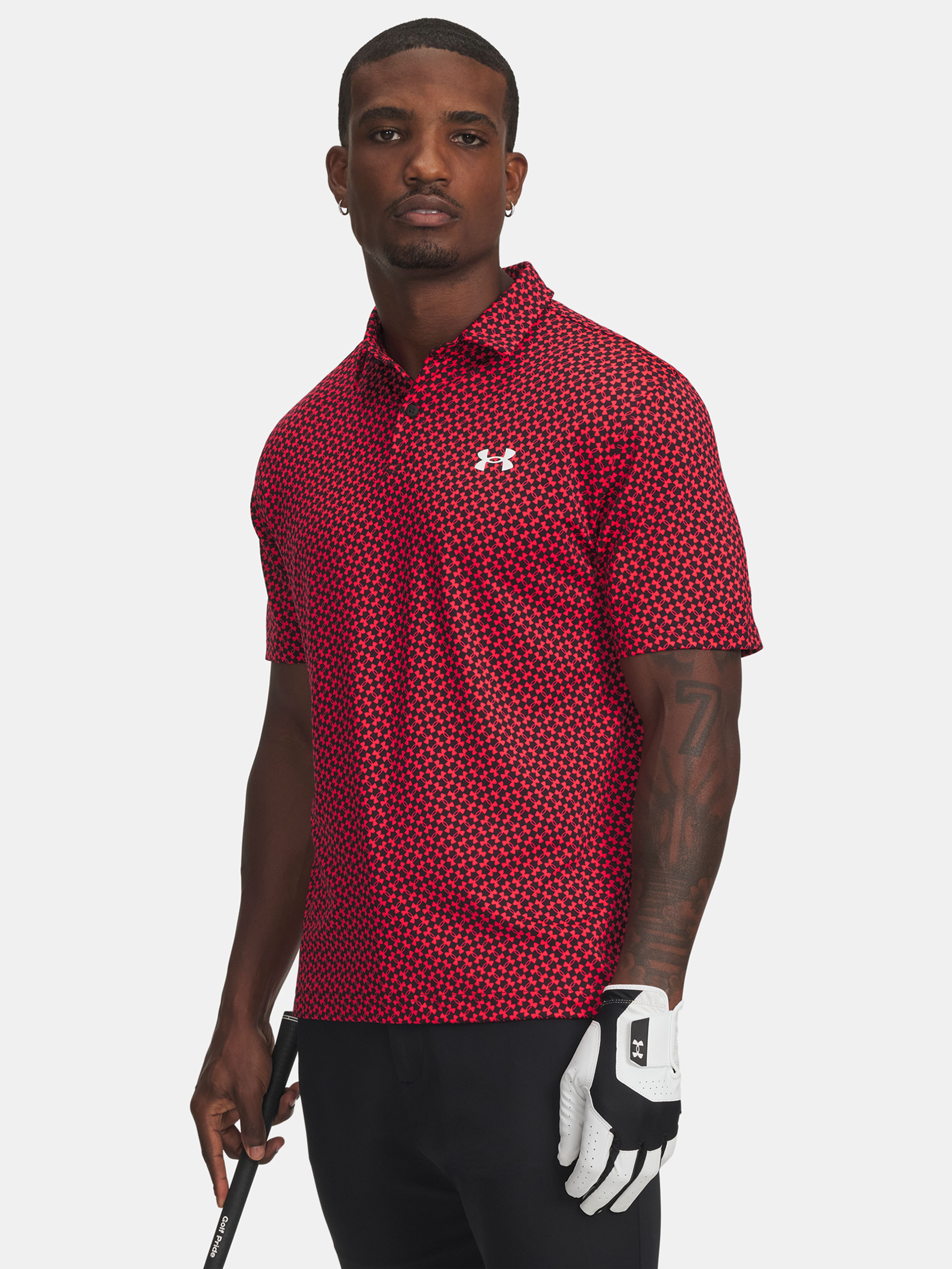 Férfi póló Under Armour UA T2G Printed Polo-RED