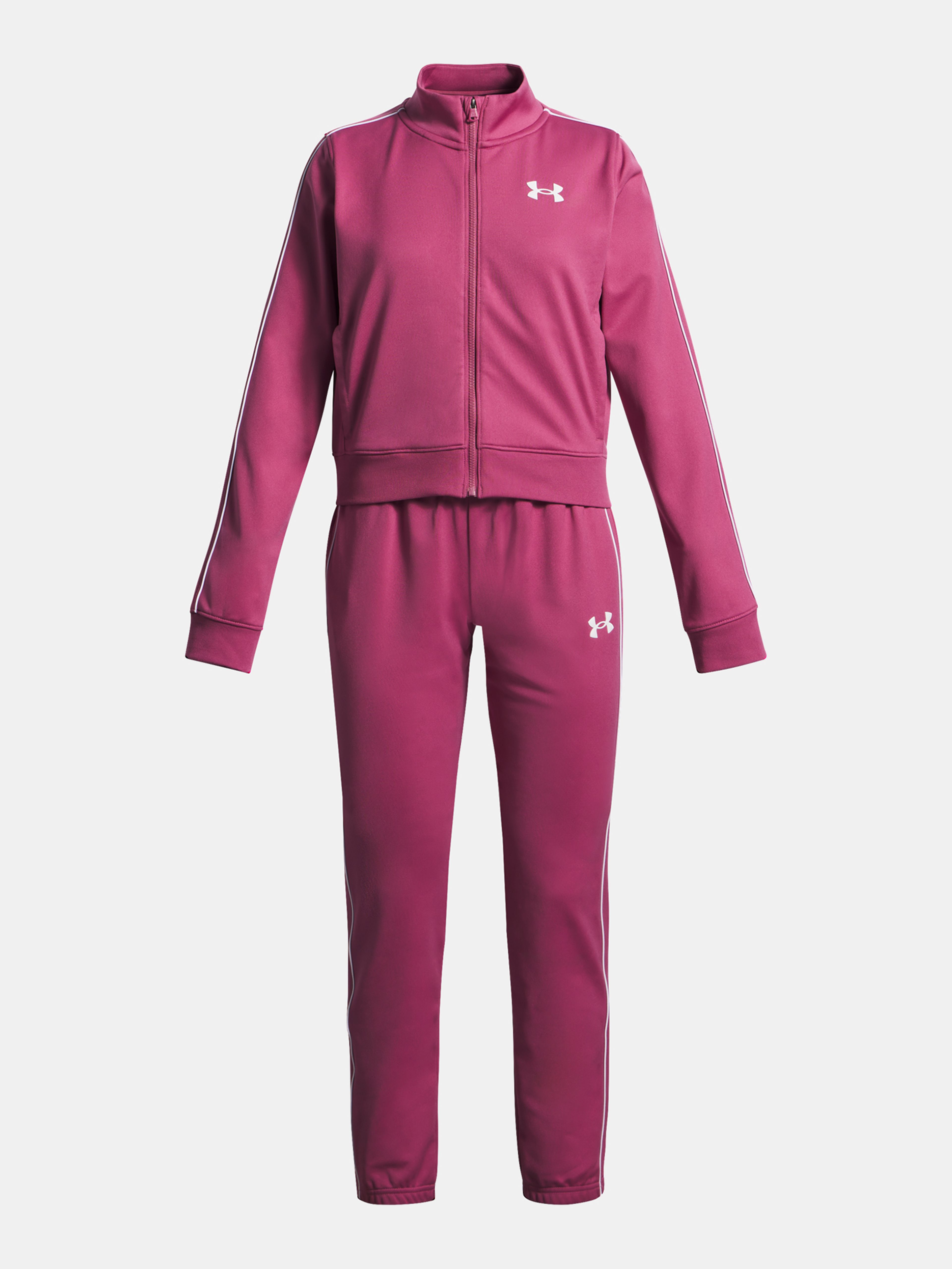 Tüdrukute komplekt Under Armour UA Icon Knit Crop Tracksuit-RED