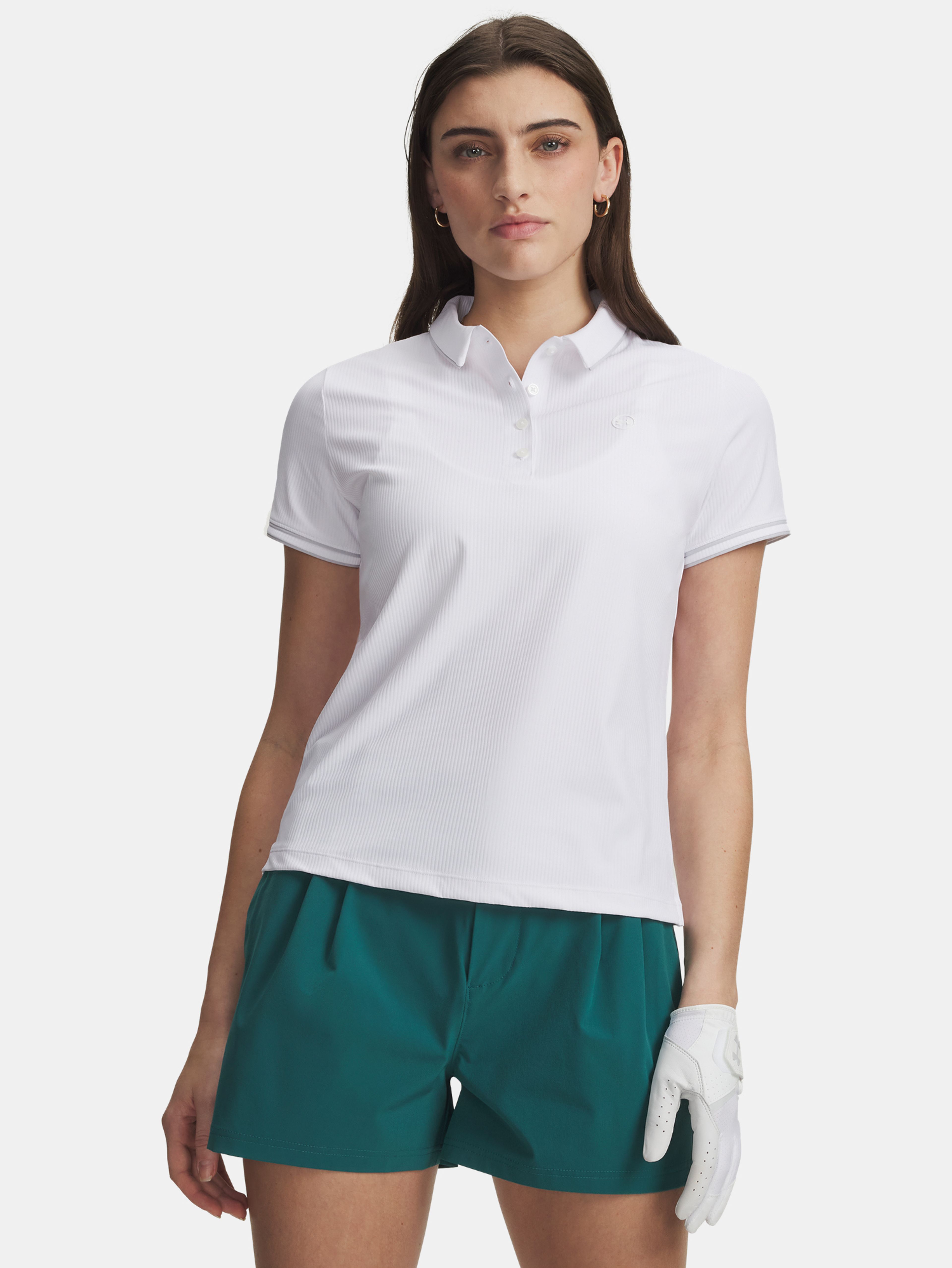 Sieviešu t-krekls Under Armour UA Drive Chill SS Polo-WHT