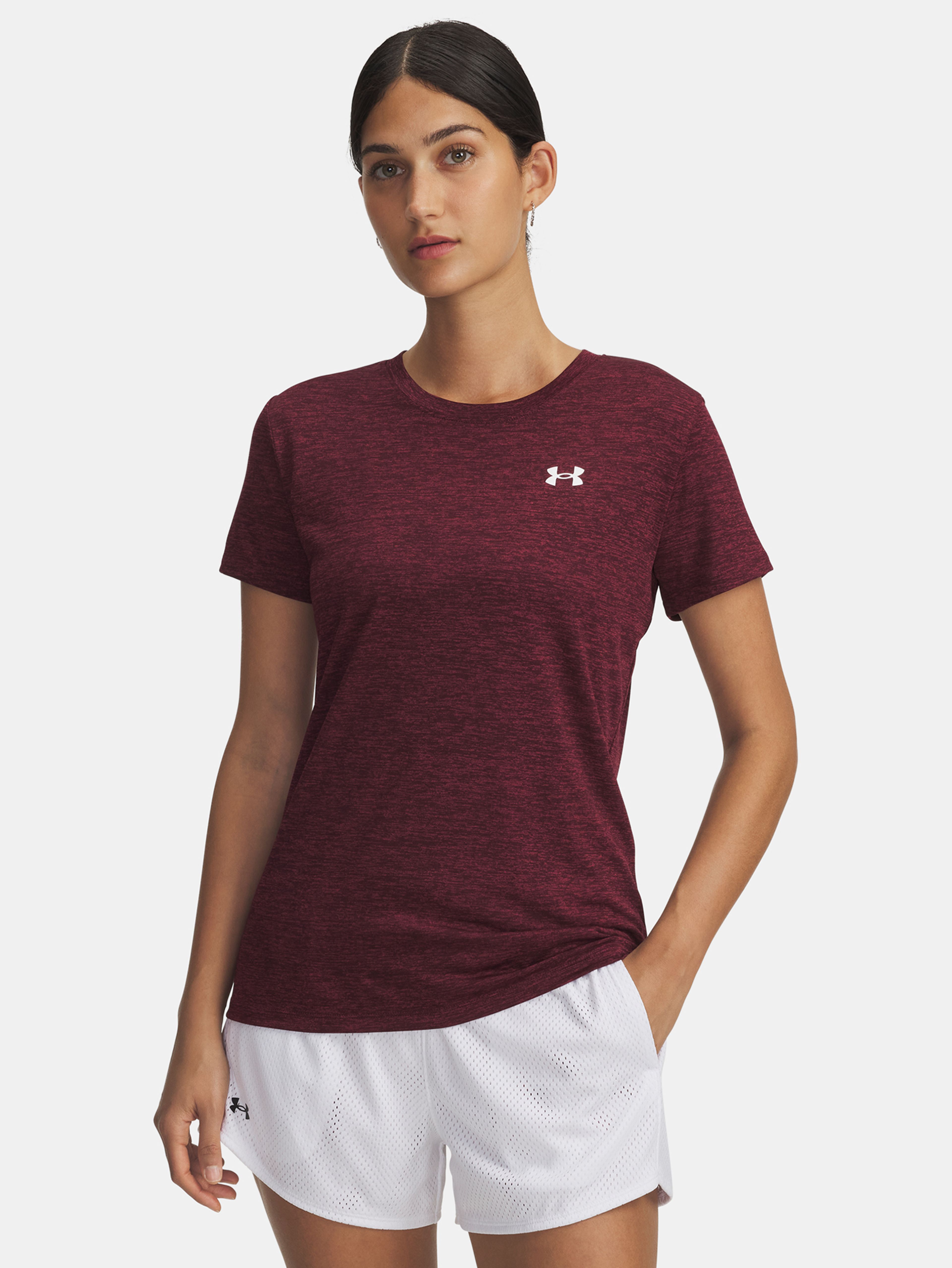 Moteriški marškinėliai Under Armour Tech SSC- Twist-RED