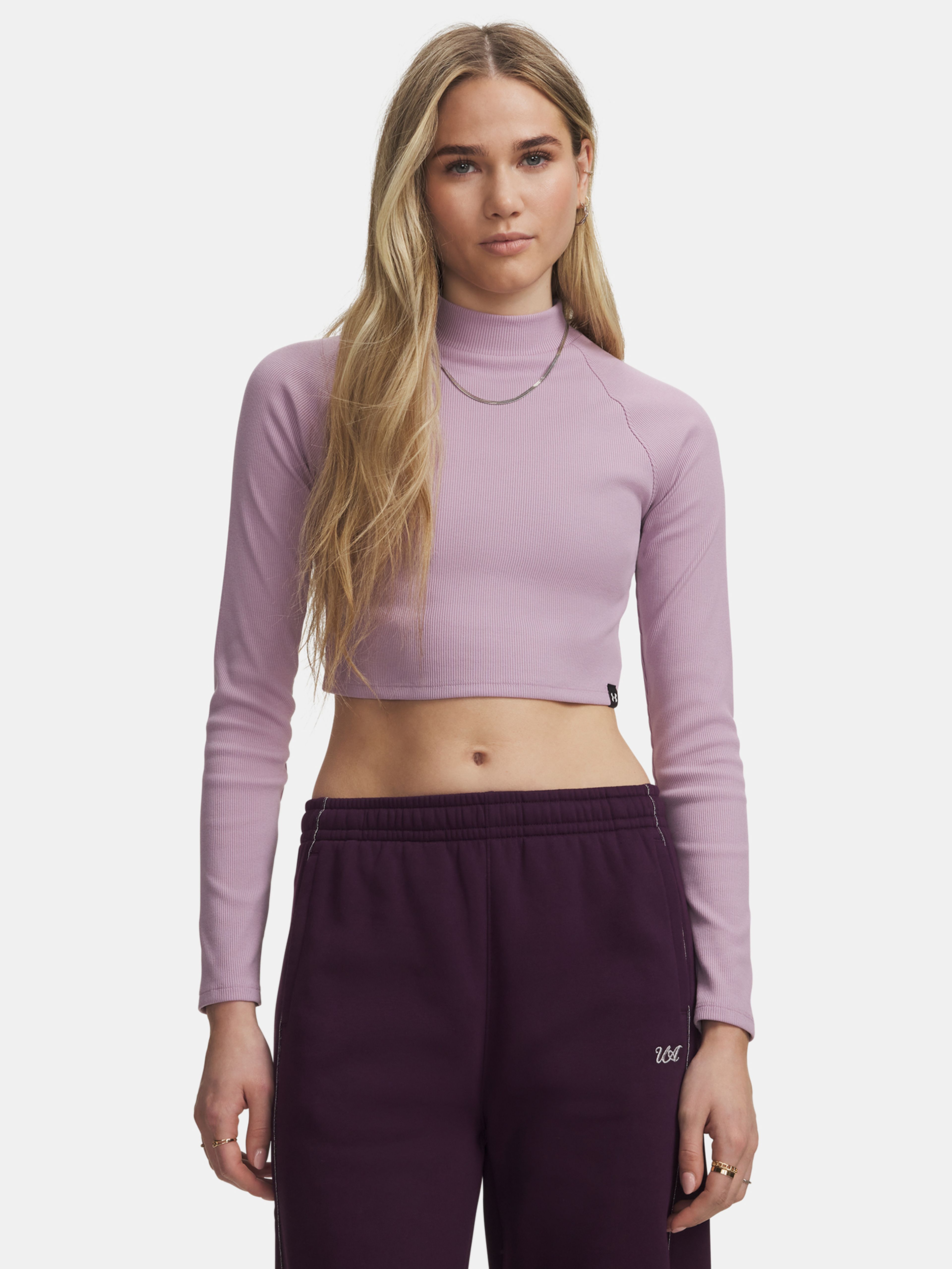 Sieviešu t-krekls Under Armour UA RIV RIB MOCK LS - 001