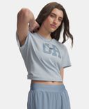 Moteriški marškinėliai Under Armour UA W ICON FLCE GRAPHC SS-Pilka - 001