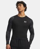 Pánske tričko Under Armour UA HG Armour Comp CB LS-Čierna - 002