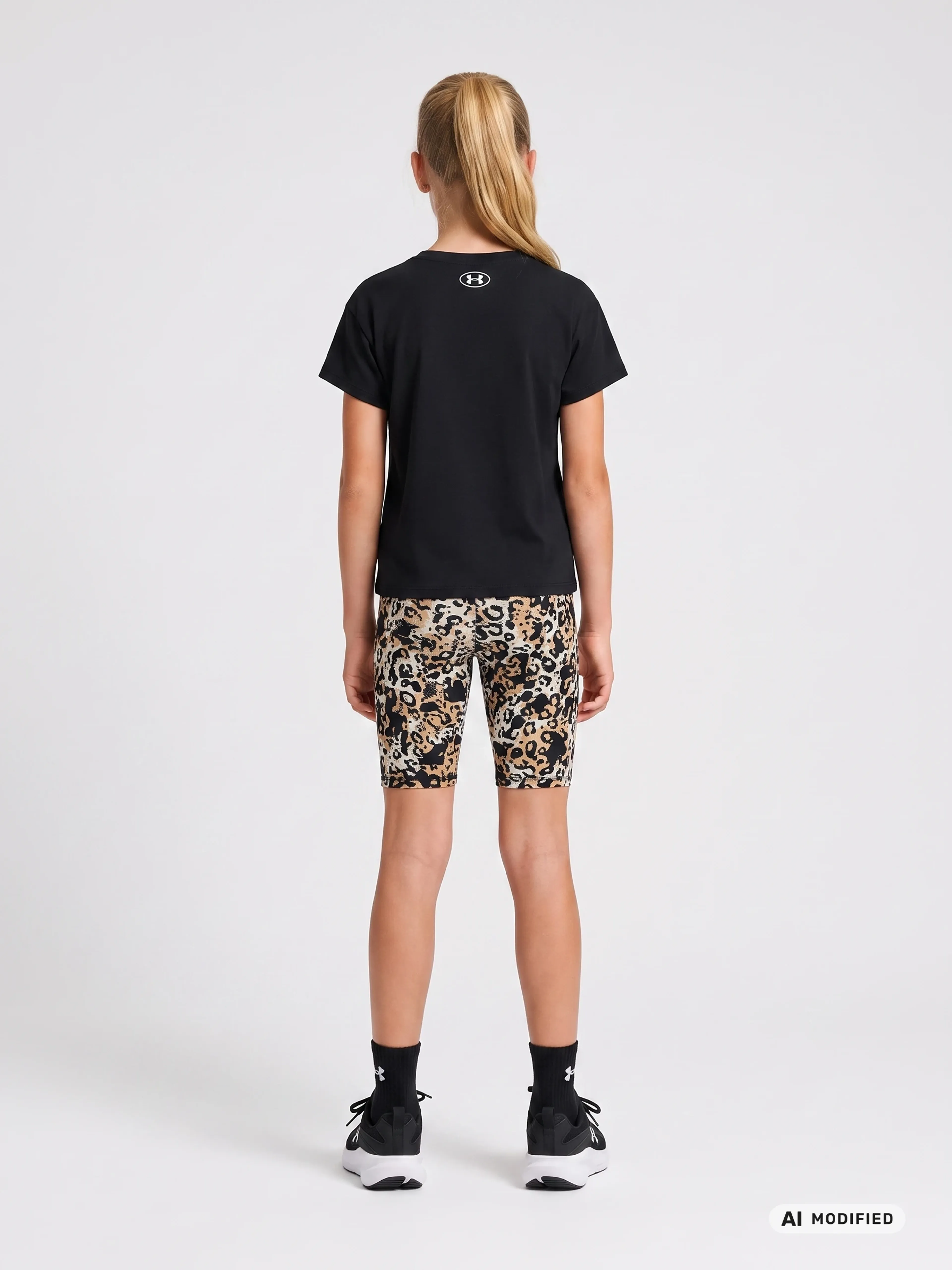Tüdrukute komplekt Under Armour UA PRINTED BIKE SHORT SET-BLK - 004