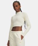 Dámské tričko Under Armour UA RIV RIB MOCK LS-Bílá - 002