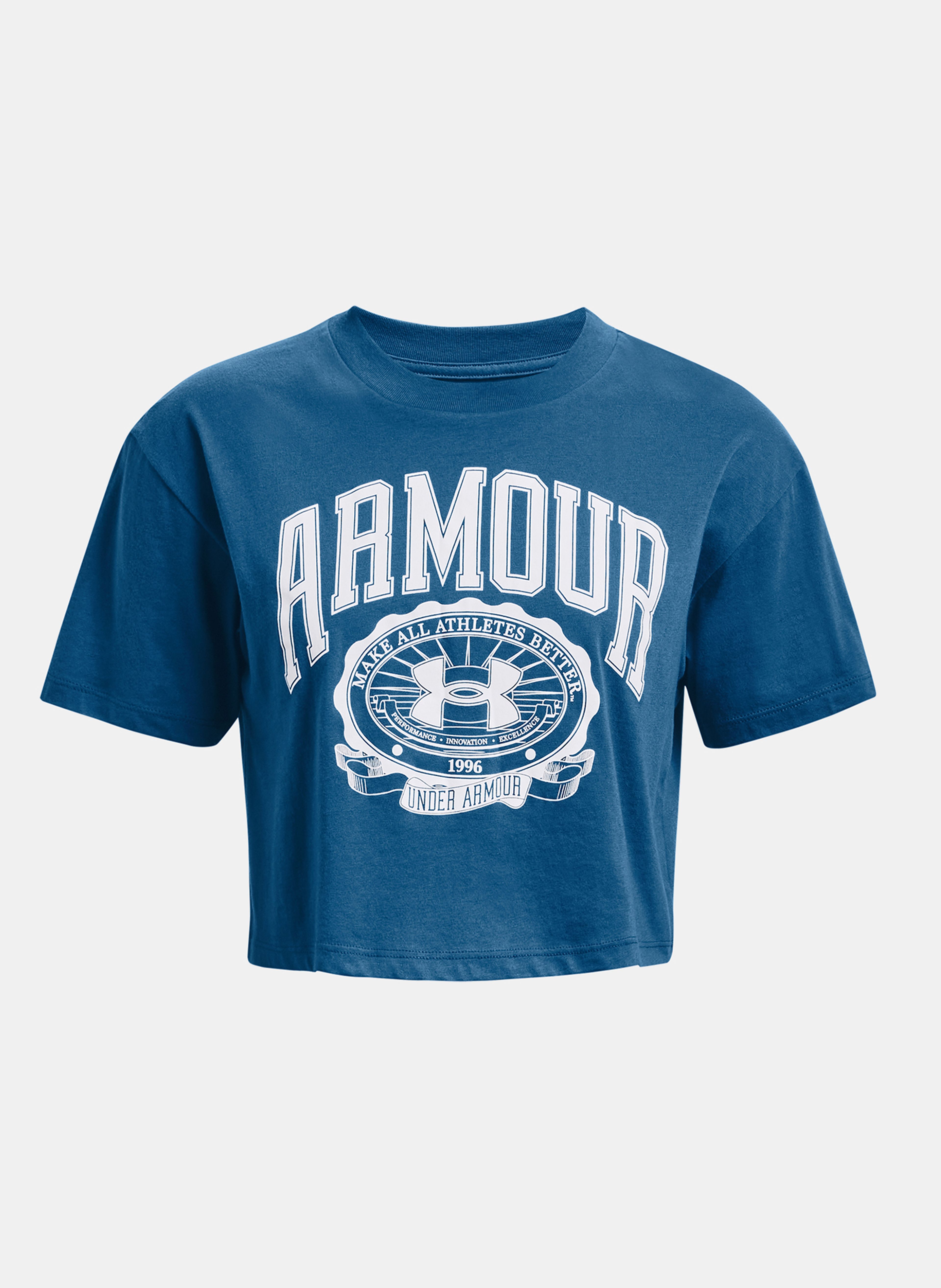 Női póló Under Armour UA COLLEGIATE CREST CROP SS - 003