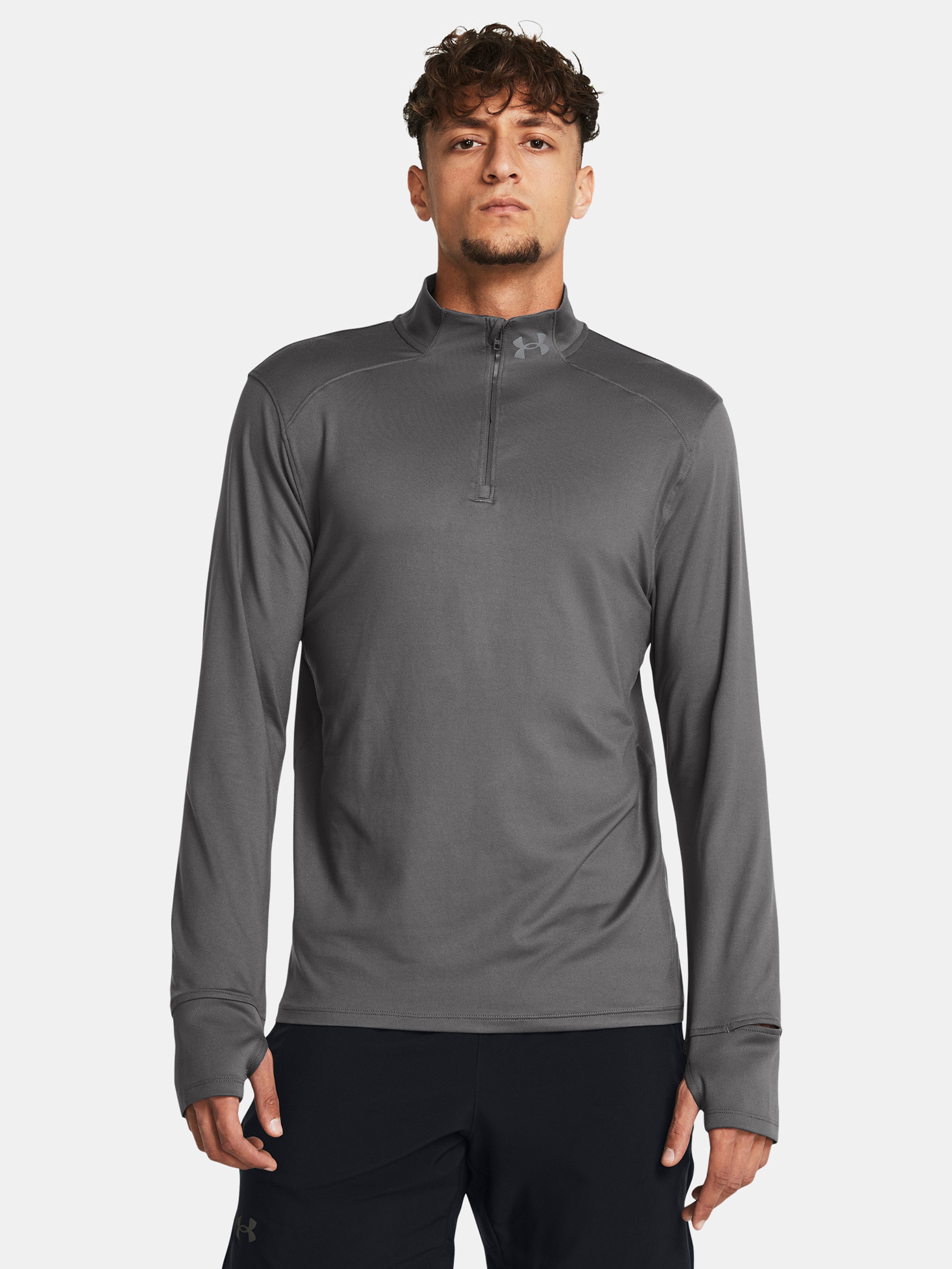 Férfi póló Under Armour UA LAUNCH PRO 1/4 ZIP-GRY