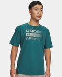 Férfi póló Under Armour UA TEAM ISSUE WORDMARK SS-Zöld - 004