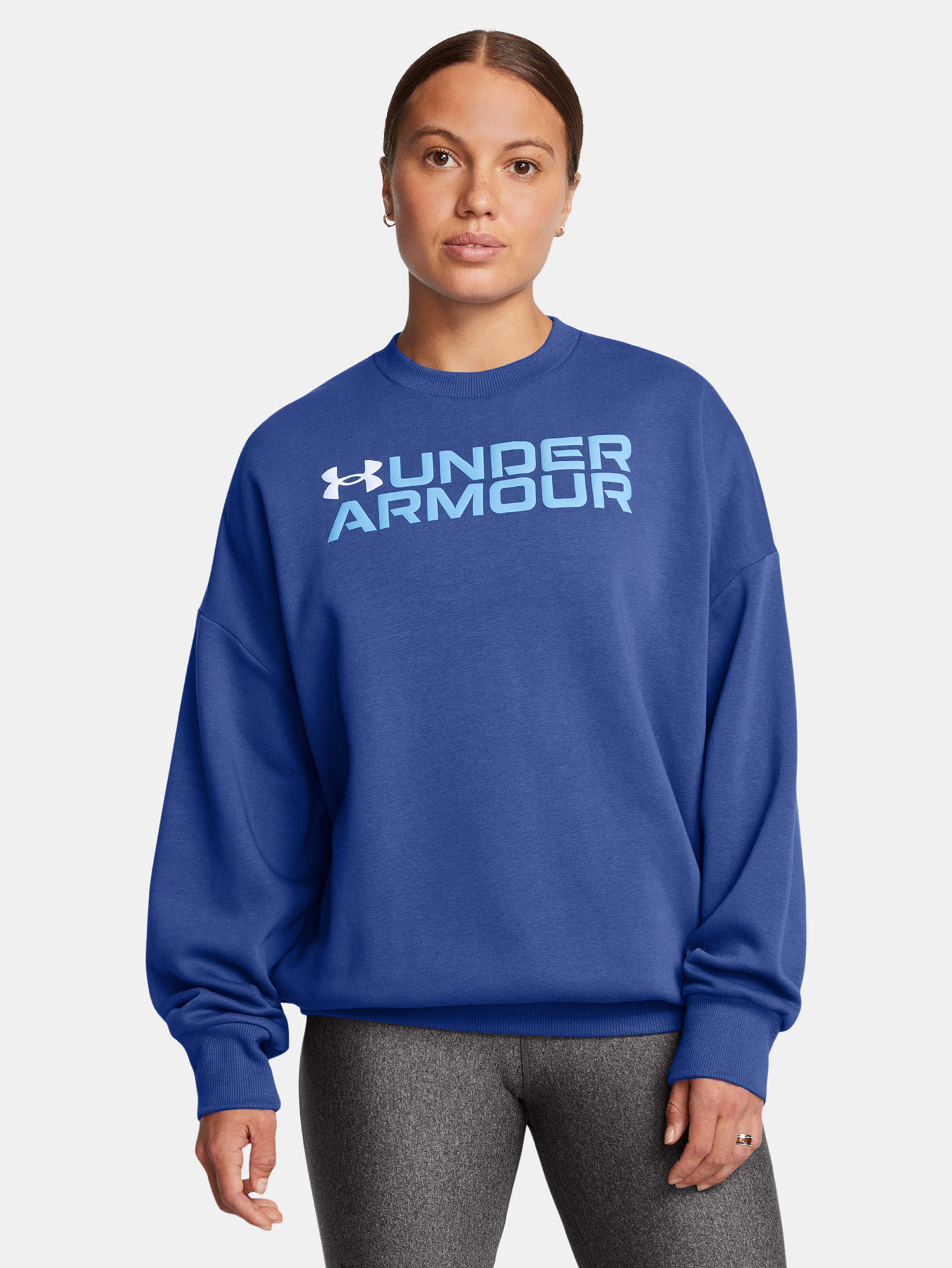 Ženski pulover  Under Armour Rival Fleece WordmarkOS Crew-BLU