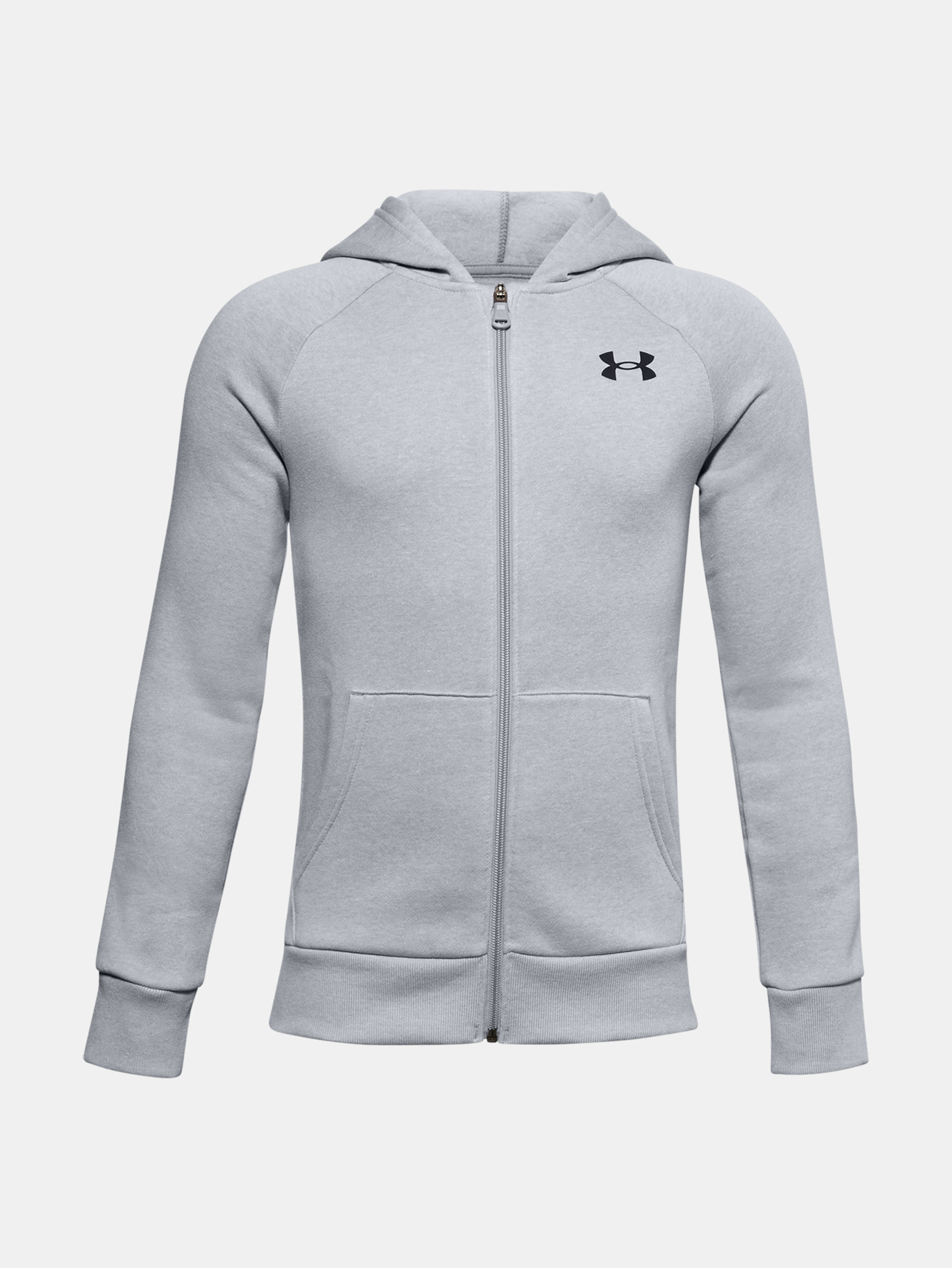 Fiú felső Under Armour RIVAL COTTON FZ HOODIE