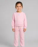 Lány szett Under Armour UA RIVAL CREW FLARE SET-Rózsaszínű - 001