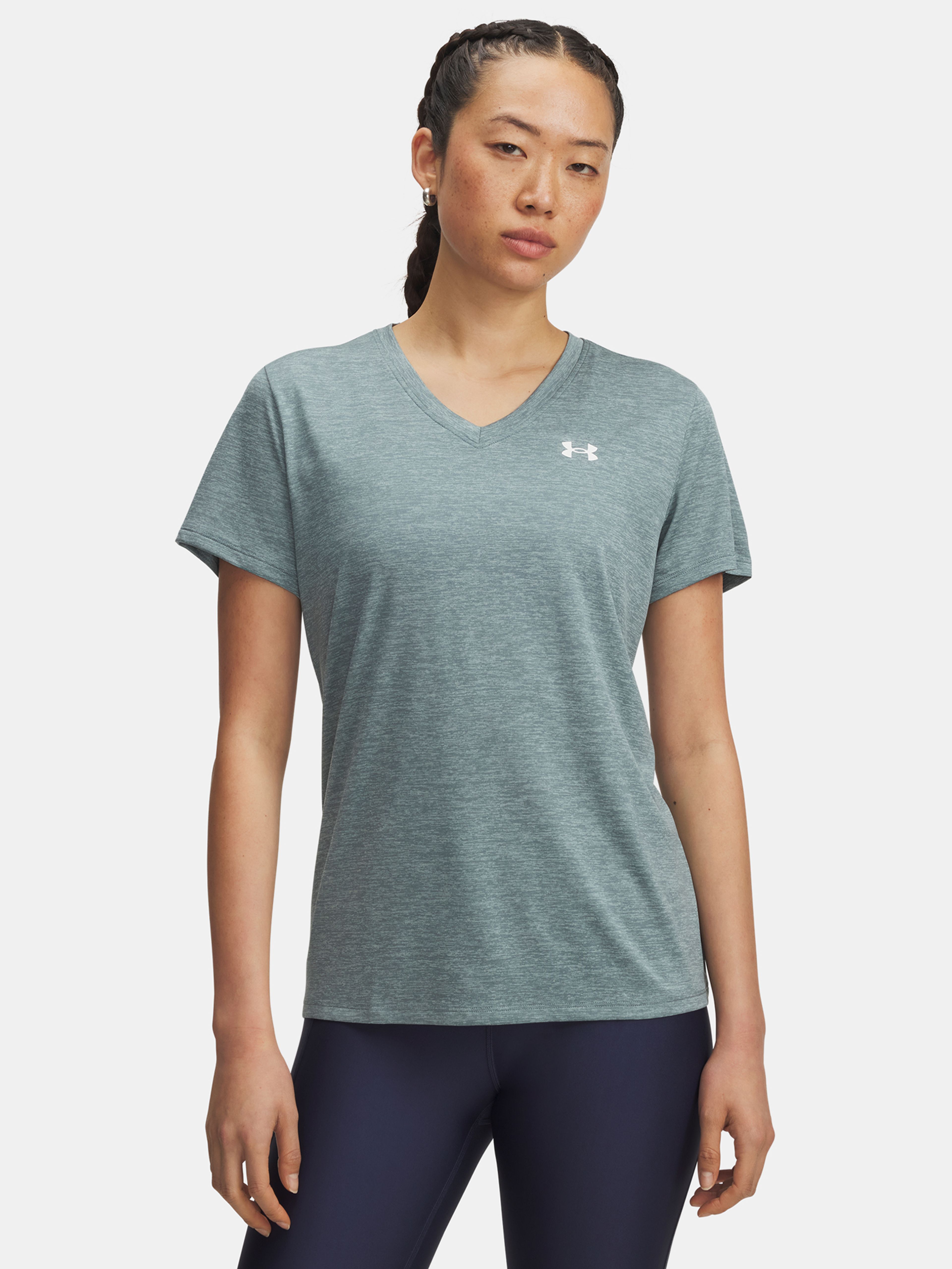 Moteriški marškinėliai Under Armour Tech SSV- Twist-BLU