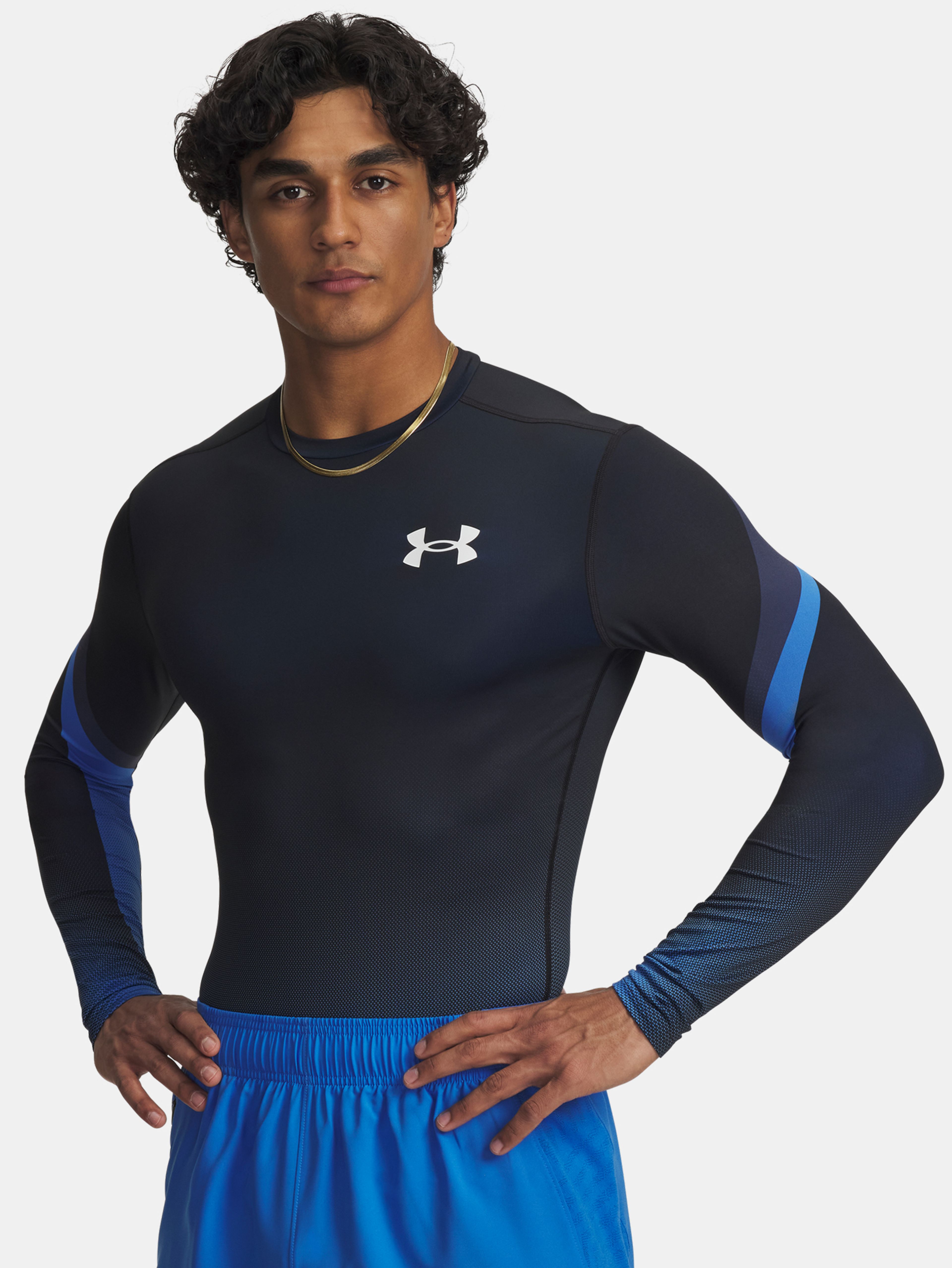 Pánske tričko Under Armour UA Heatgear Sub Crew LS-BLU