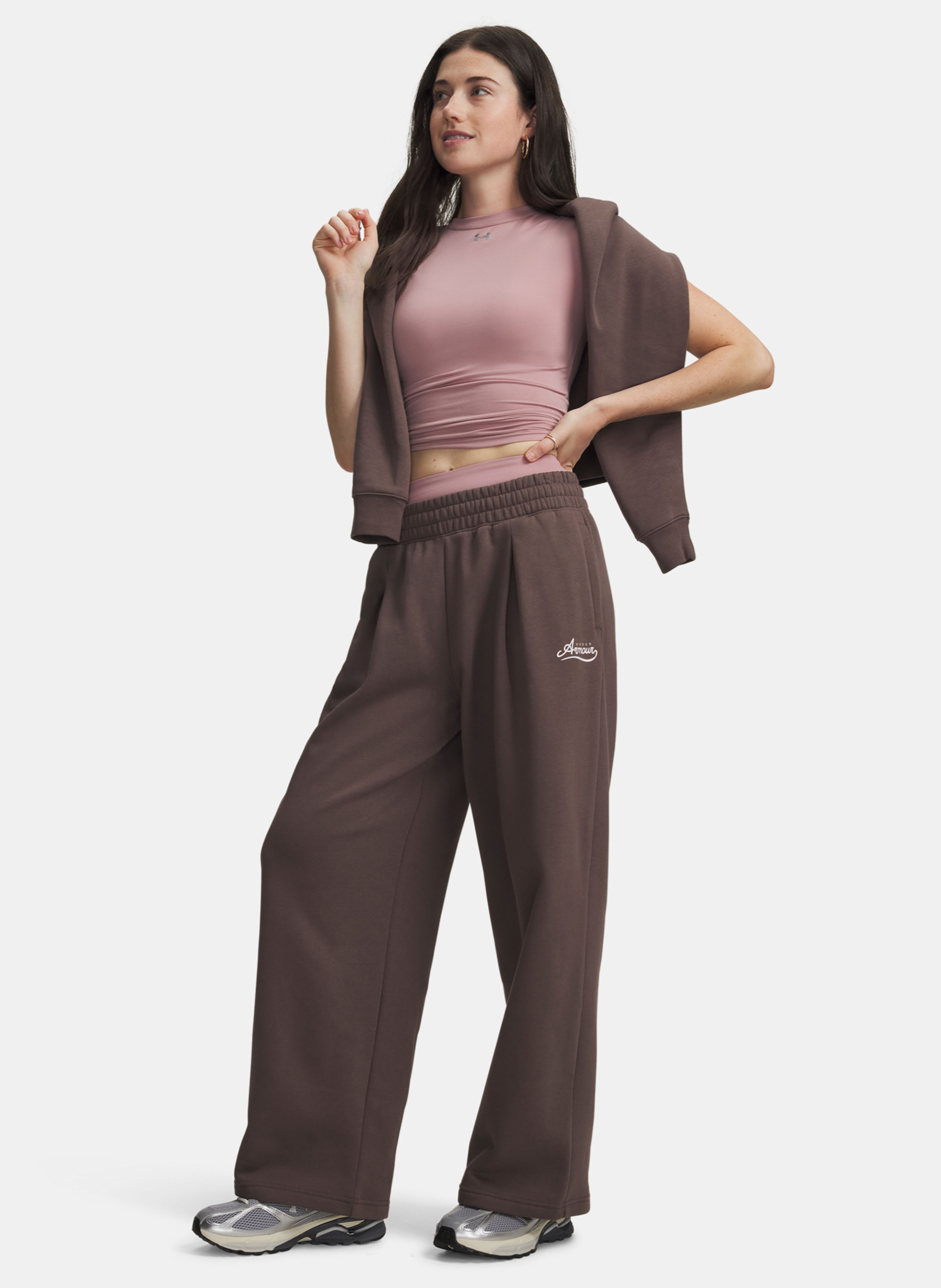 Dámské sportovní kalhoty Under Armour RIVAL PLEATED VARSITY PANT - 004